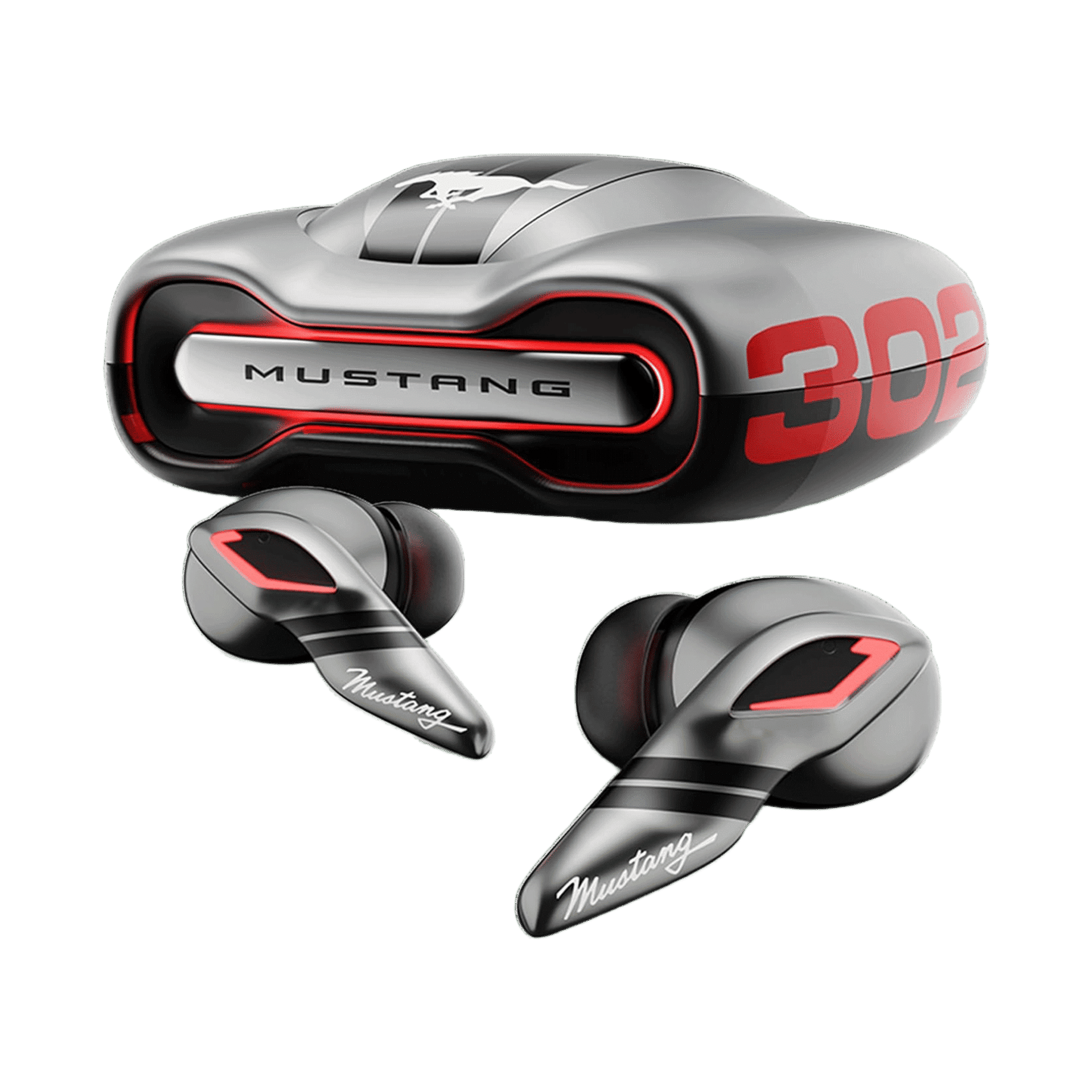 GOBOULT Mustang Torq Tws Earbuds 60H Playtime, IPX5, Silver - Image 1