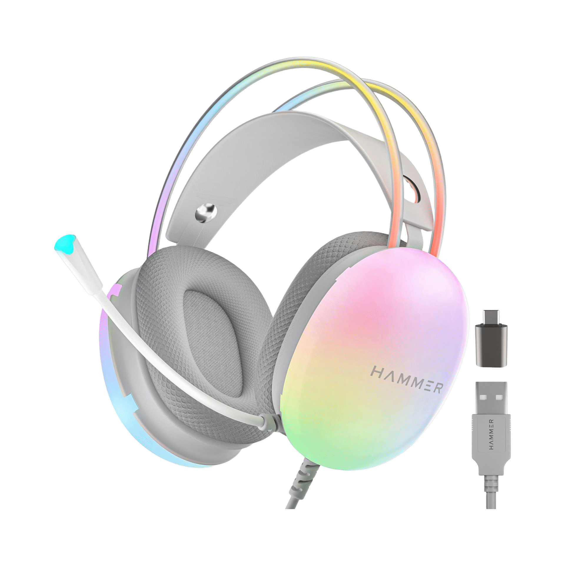 Hammer Blaze Wired Over Ear Gaming Headphones with Mic, C Type - Image 1