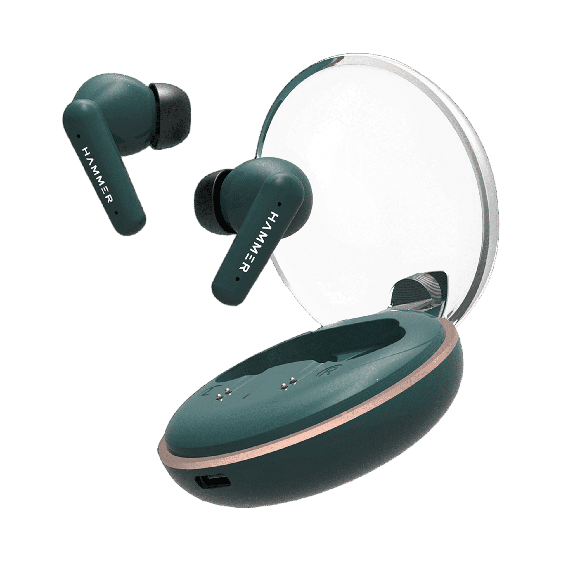 Hammer Airflow Plus Wireless Earbuds - Emerald Green - Image 1
