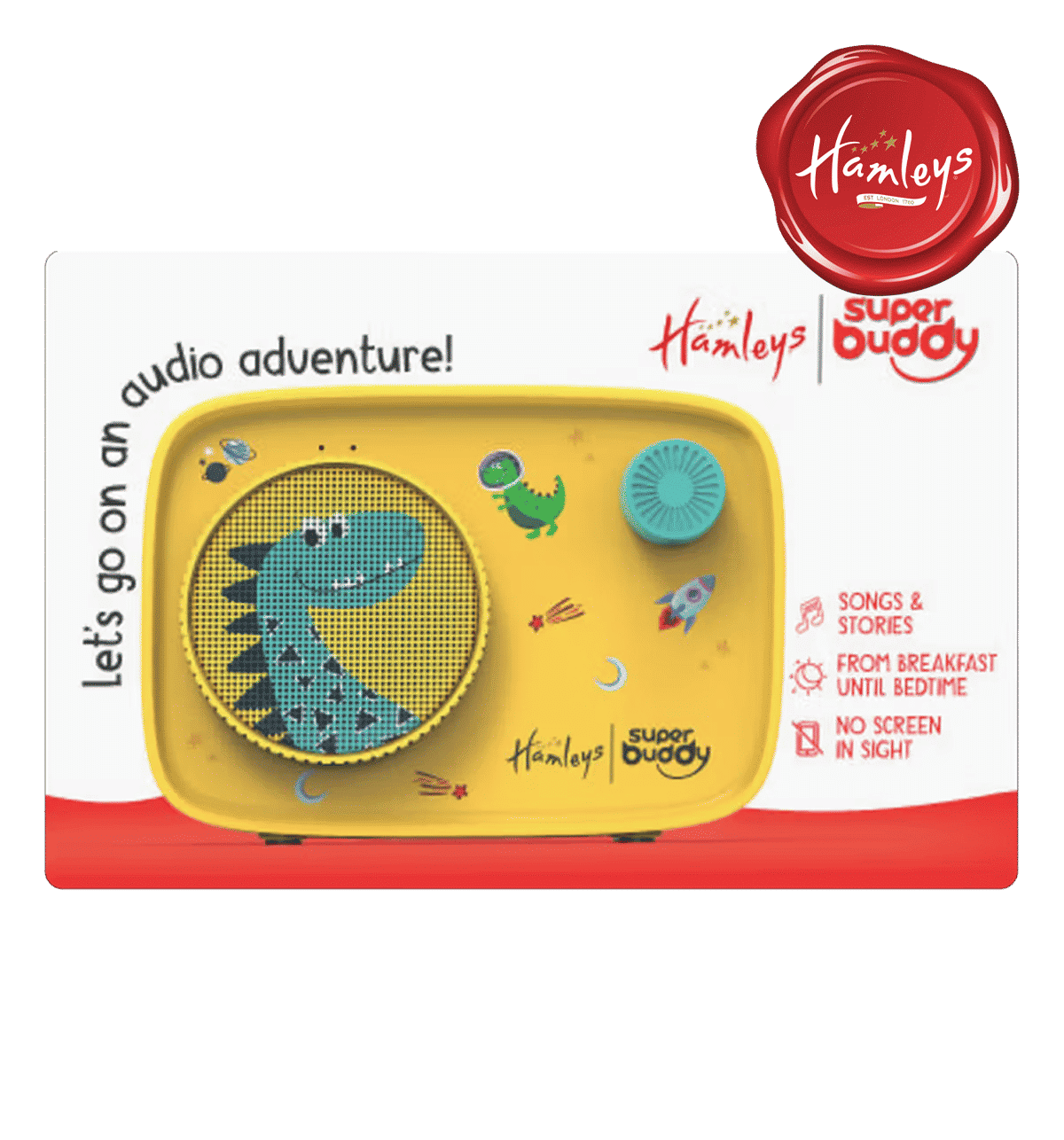 Buy Super Buddy Curio Dino S11 Speaker Non Toxic (Yellow) Online