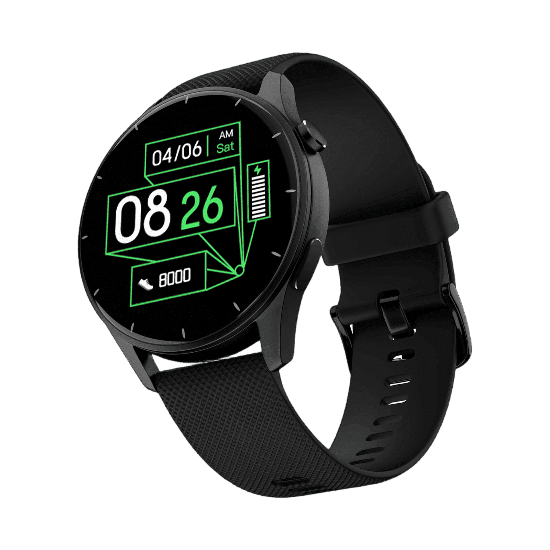 Noise Crew Smart Watch 1.38 inch Black - Image 1