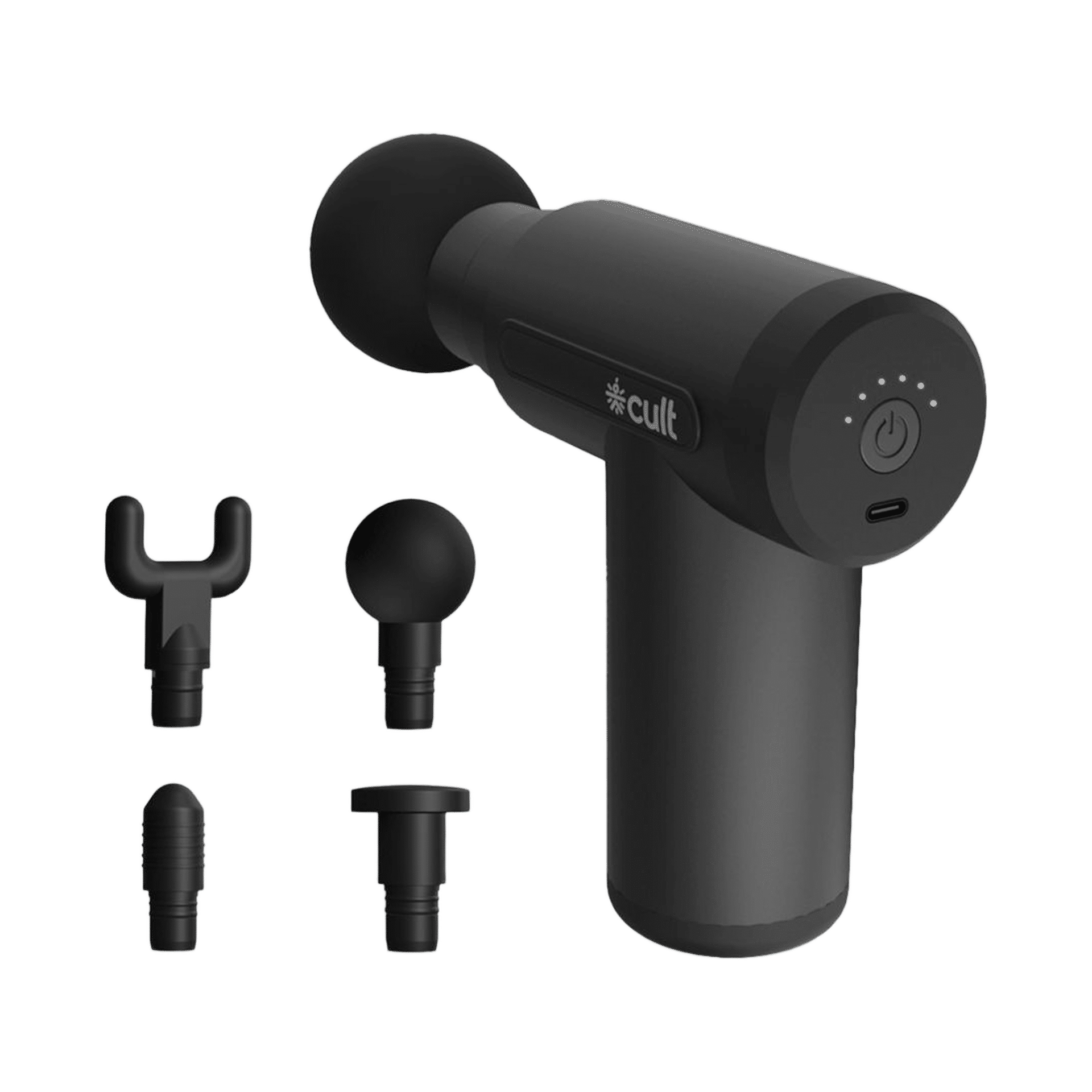 Cult Volt Full Body Gun Massager (Silicone Head, 4H Runtime, 6 Speed Modes, Black) - Image 1