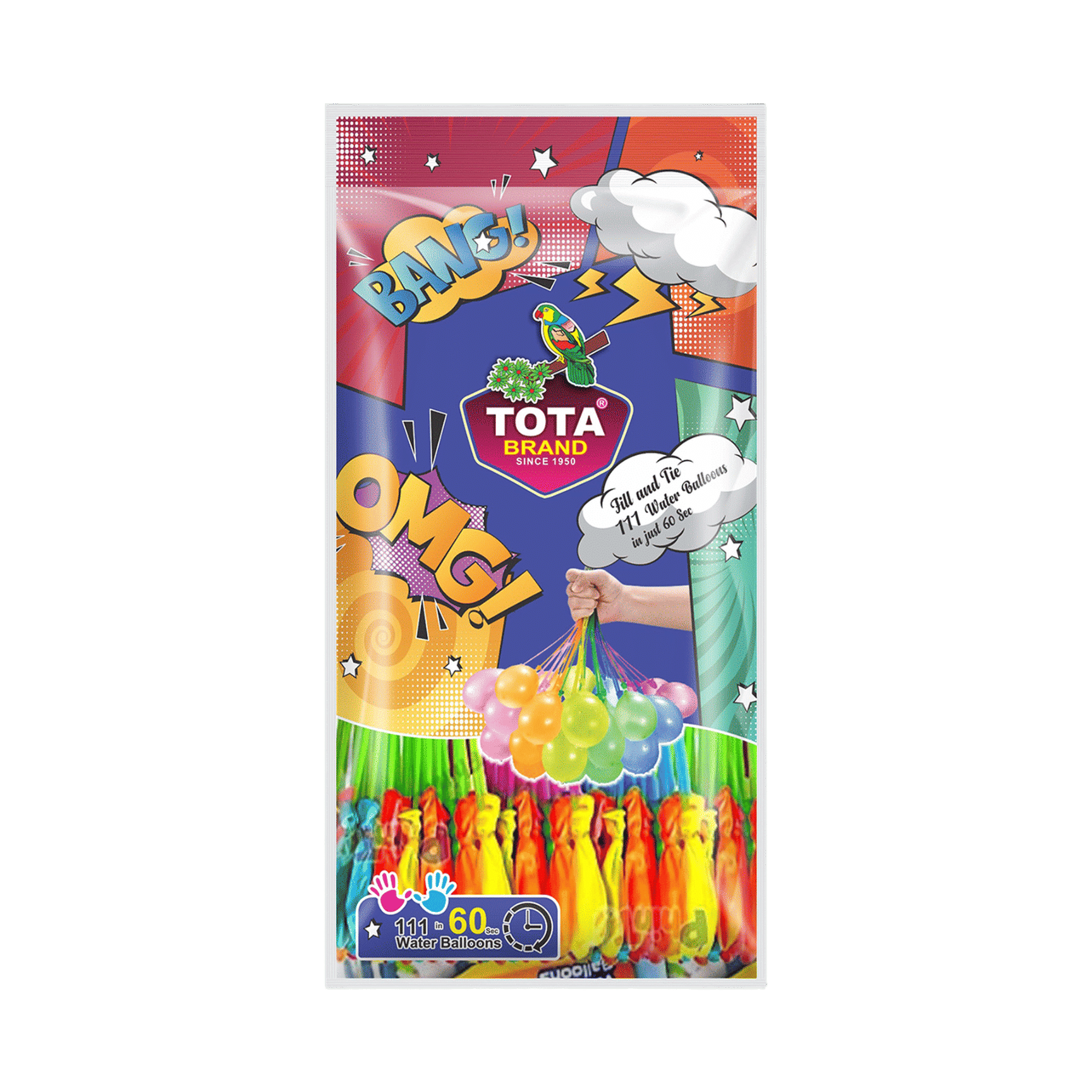 Buy Tota Balloons for Decoration with BIS Certified (Multicolor