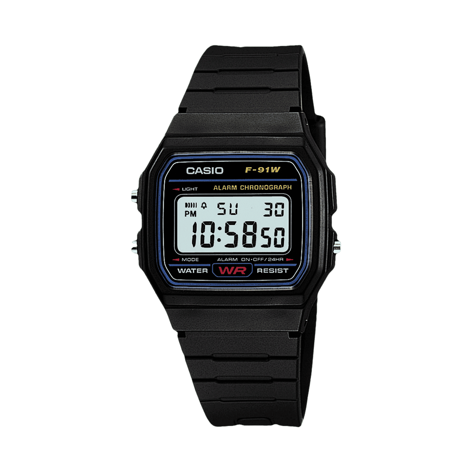 Casio Resin Unisex Digital Watch - Dark Black - Image 10