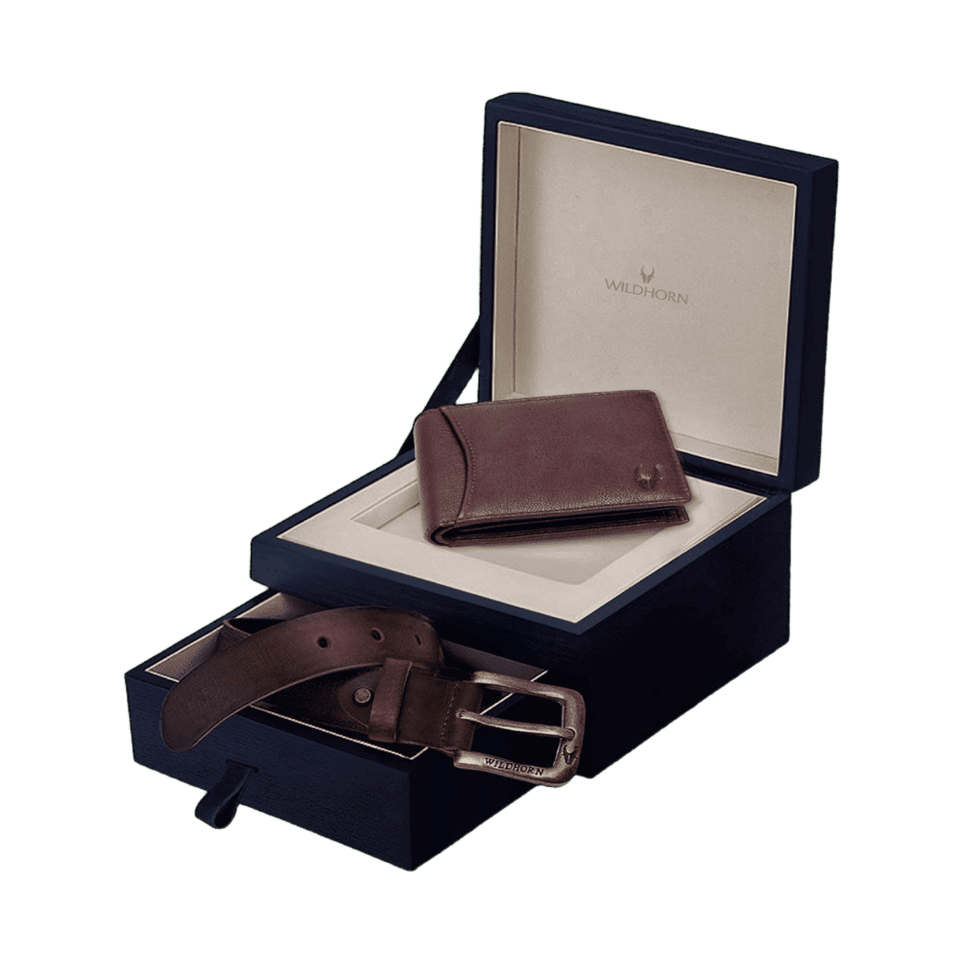 WildHorn Men's Leather Wallet & Belt Combo, Brown - Image 6