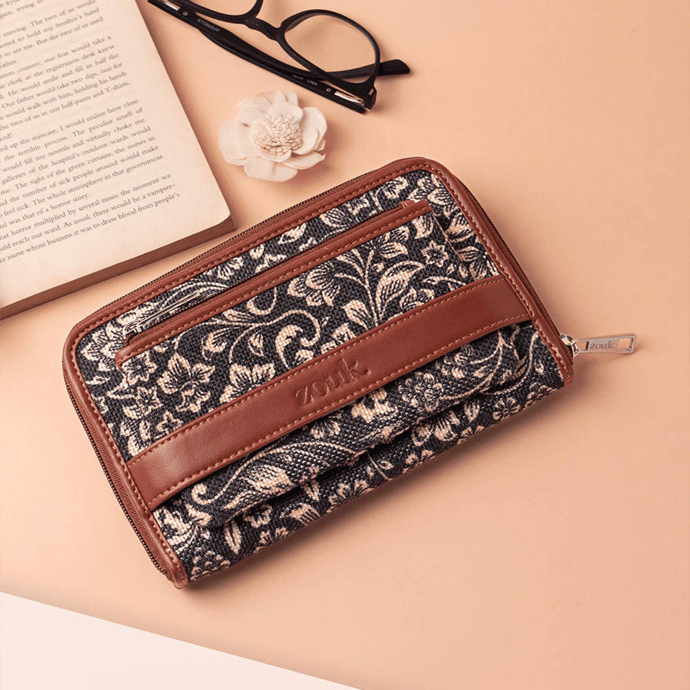 Buy Zouk Unisex Multicolor Flomotif Classic Zipper Leather Wallet
