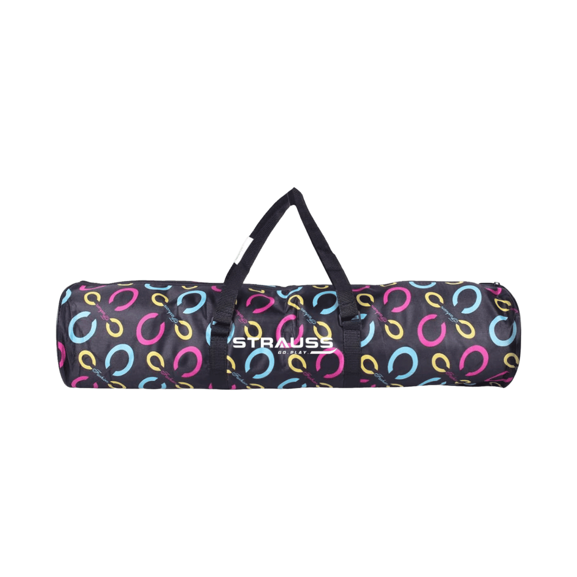 Minimalist 100% Raw Cotton Yoga Mat Bag With Pocket - Fits Up To 8mm Thick Mats | Eco-Friendly Carrier Strap & Drawstring