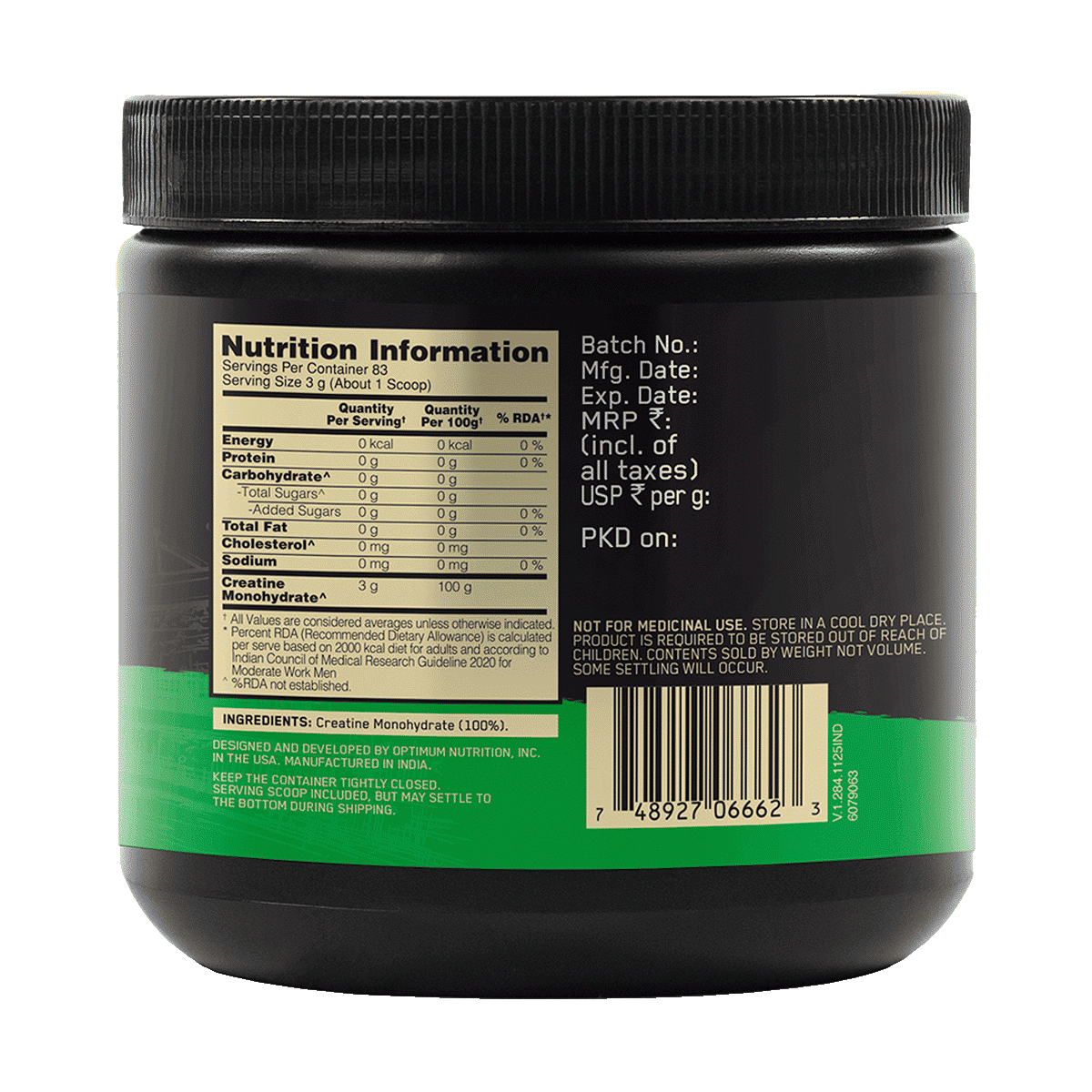 Optimum Nutrition Creatine Powder 250g - Image 2