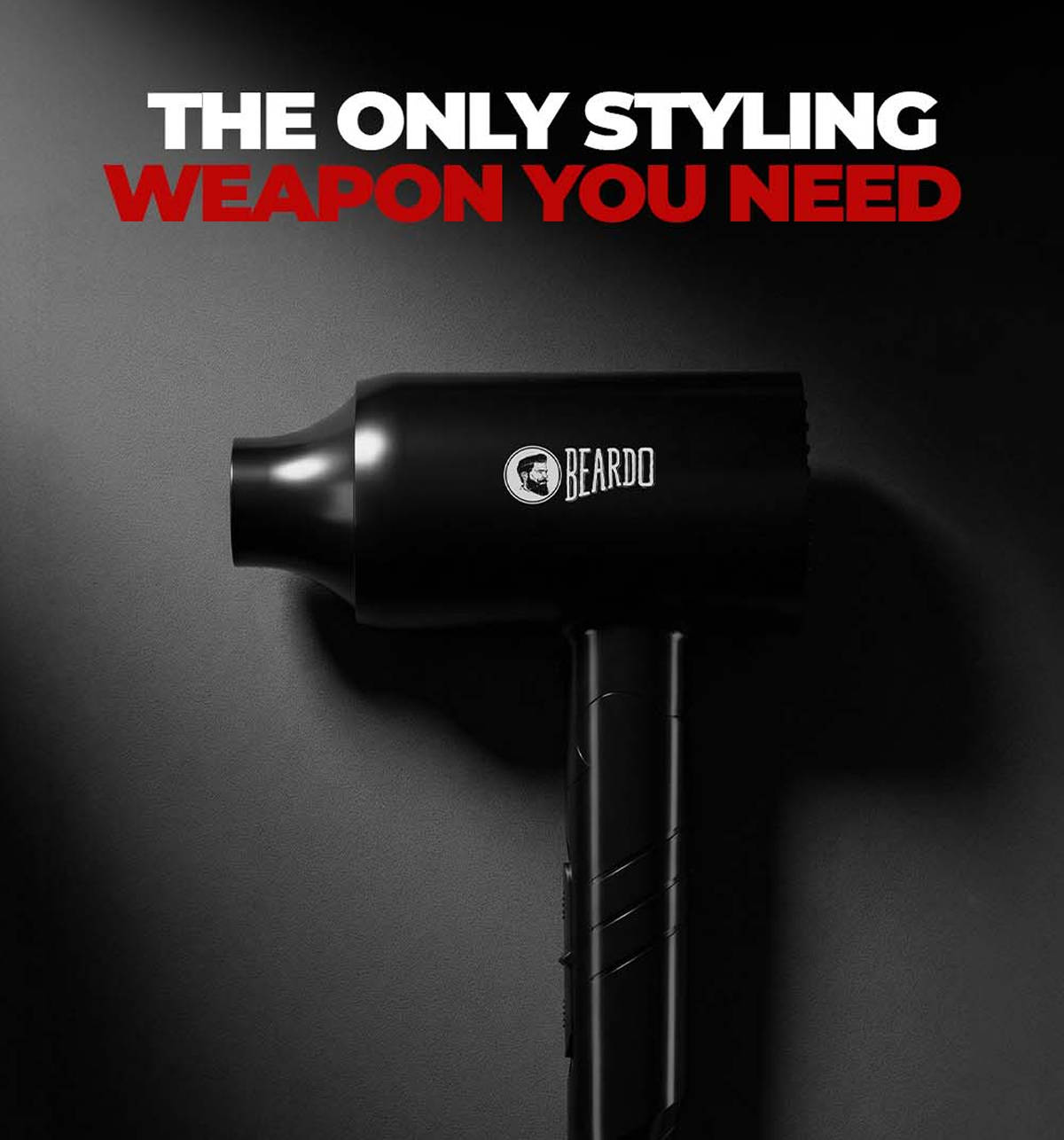 Beardo Styling Gun 1600W Hair Dryer Black - Image 8