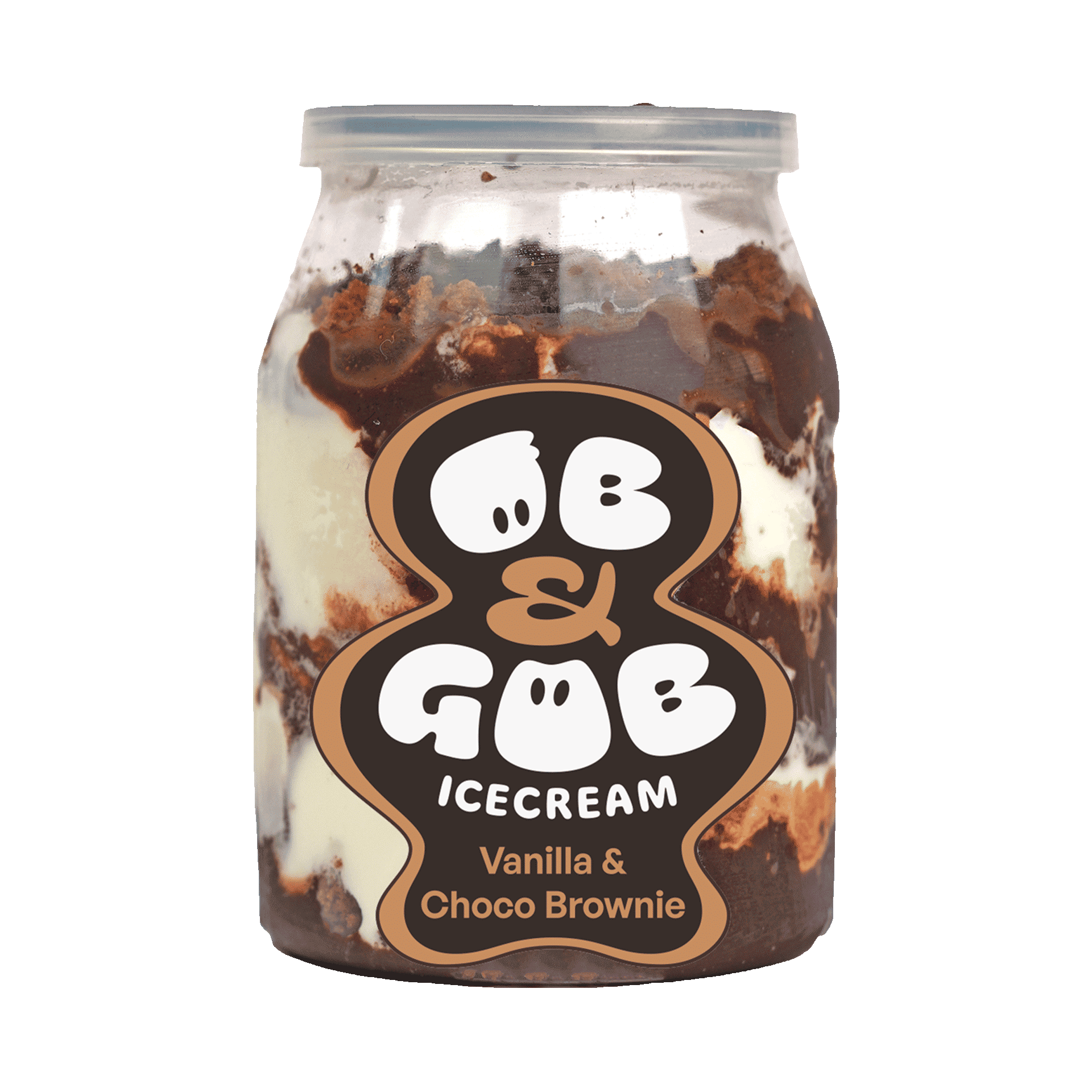 OB and GOB Ice Cream Vanilla & Choco Brownie Can 200ml - Image 2