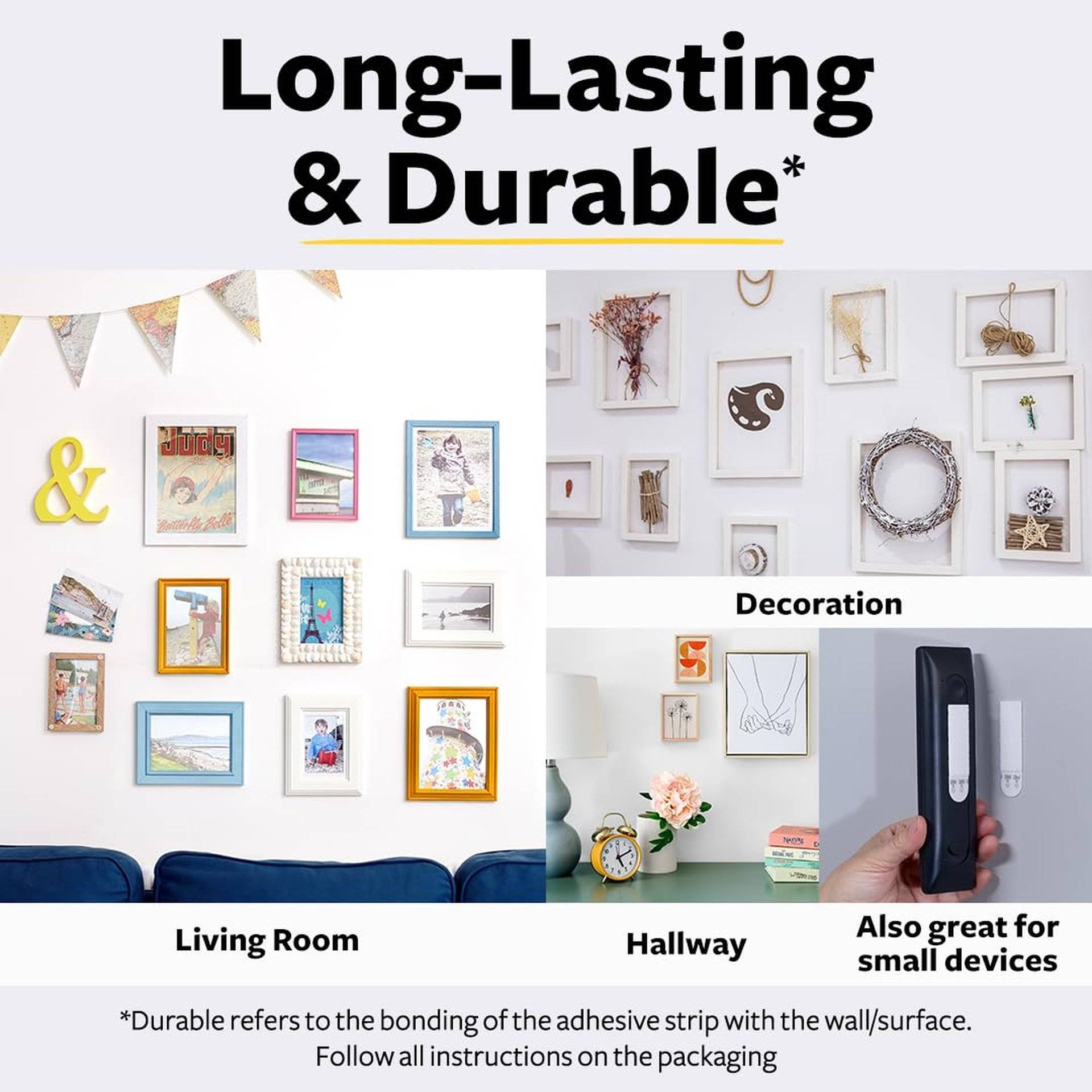 Command Small Picture Hanging Strips, 1.8kg, White - Image 6
