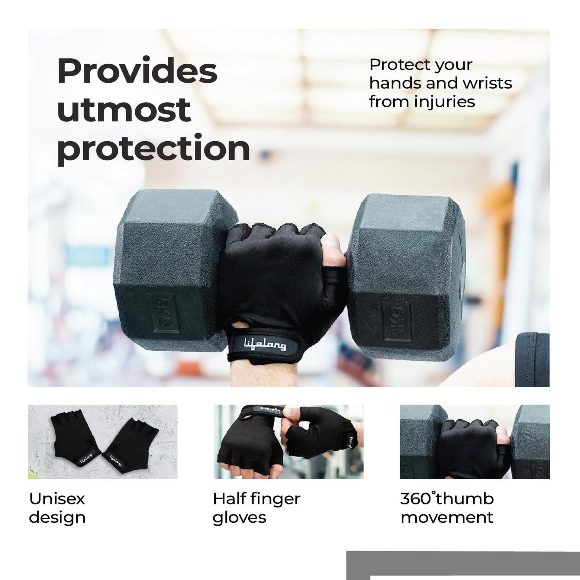 Lifelong Gym Gloves (Large) - Image 6