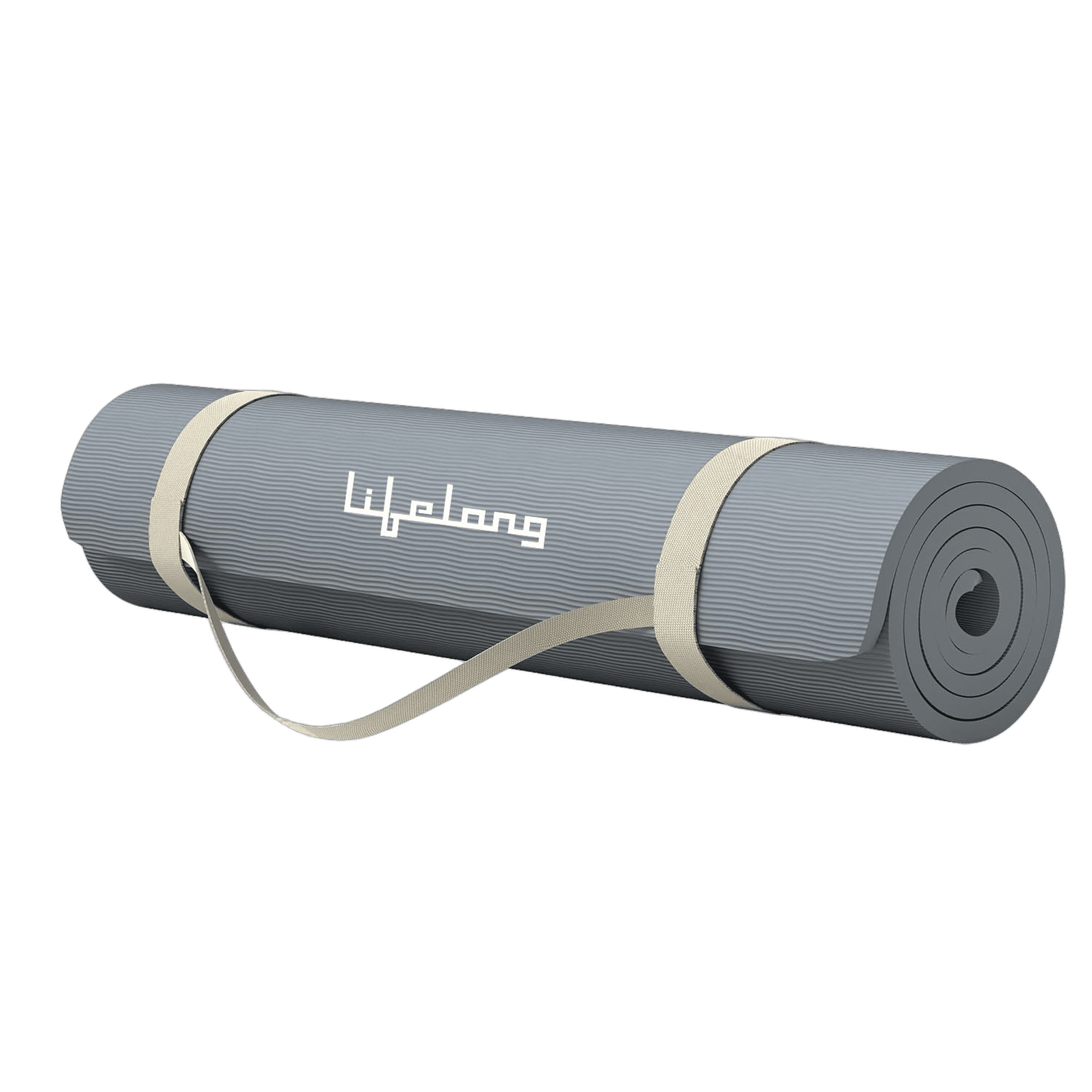 Lifelong EVA Anti-Slip Yoga Mat 10mm Grey - Image 9