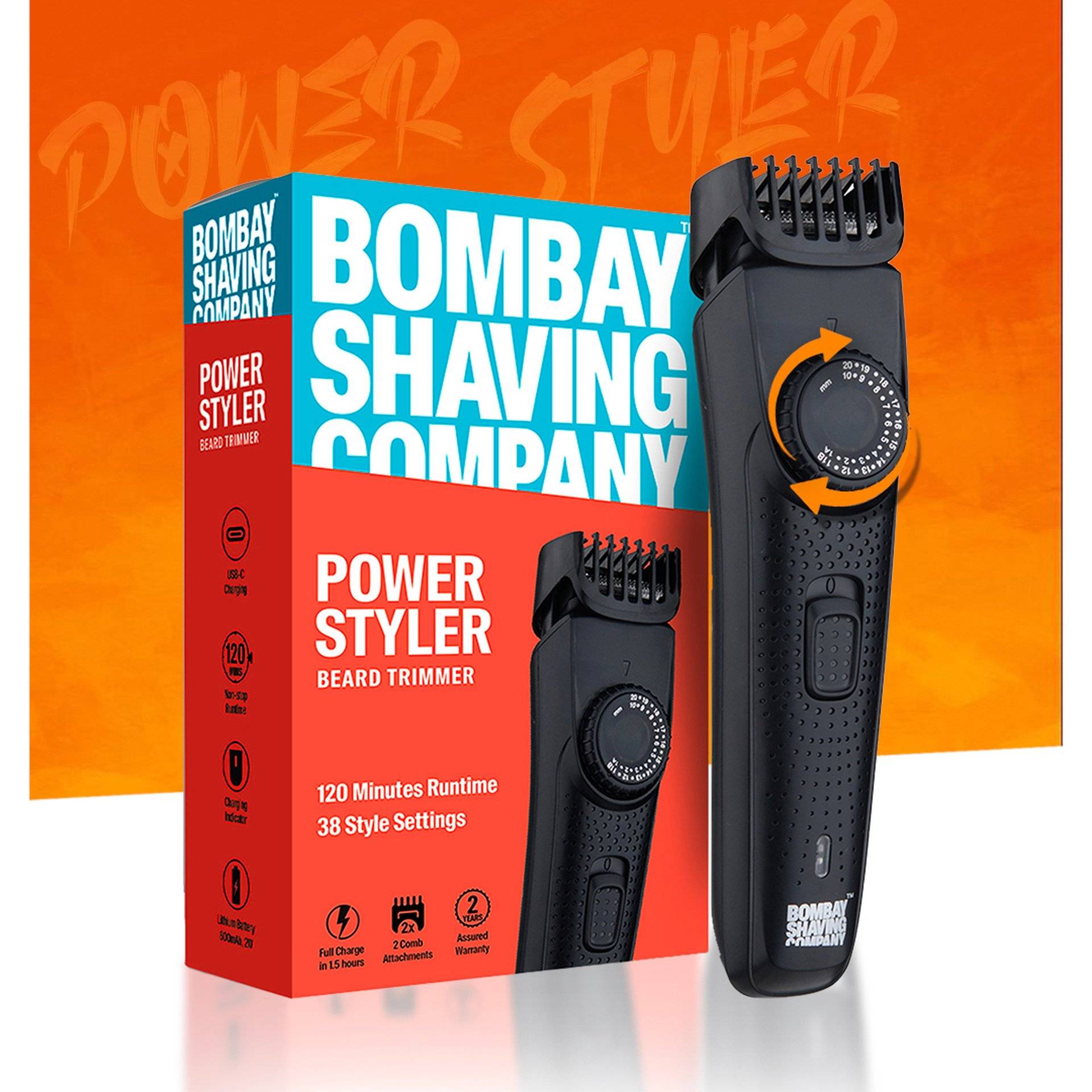 Bombay Shaving Company 38 Styles Flash Charge Beard Trimmer - Image 1