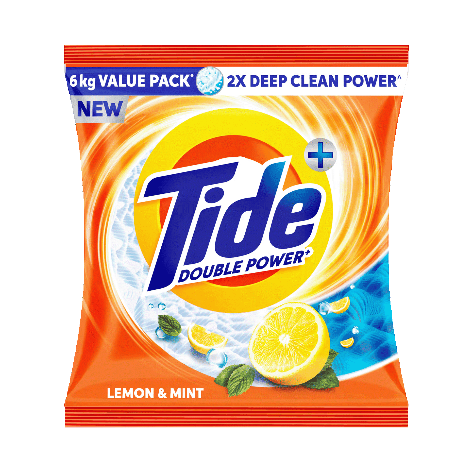 Tide Plus Detergent Washing Powder Lemon & Mint 6kg - Image 1