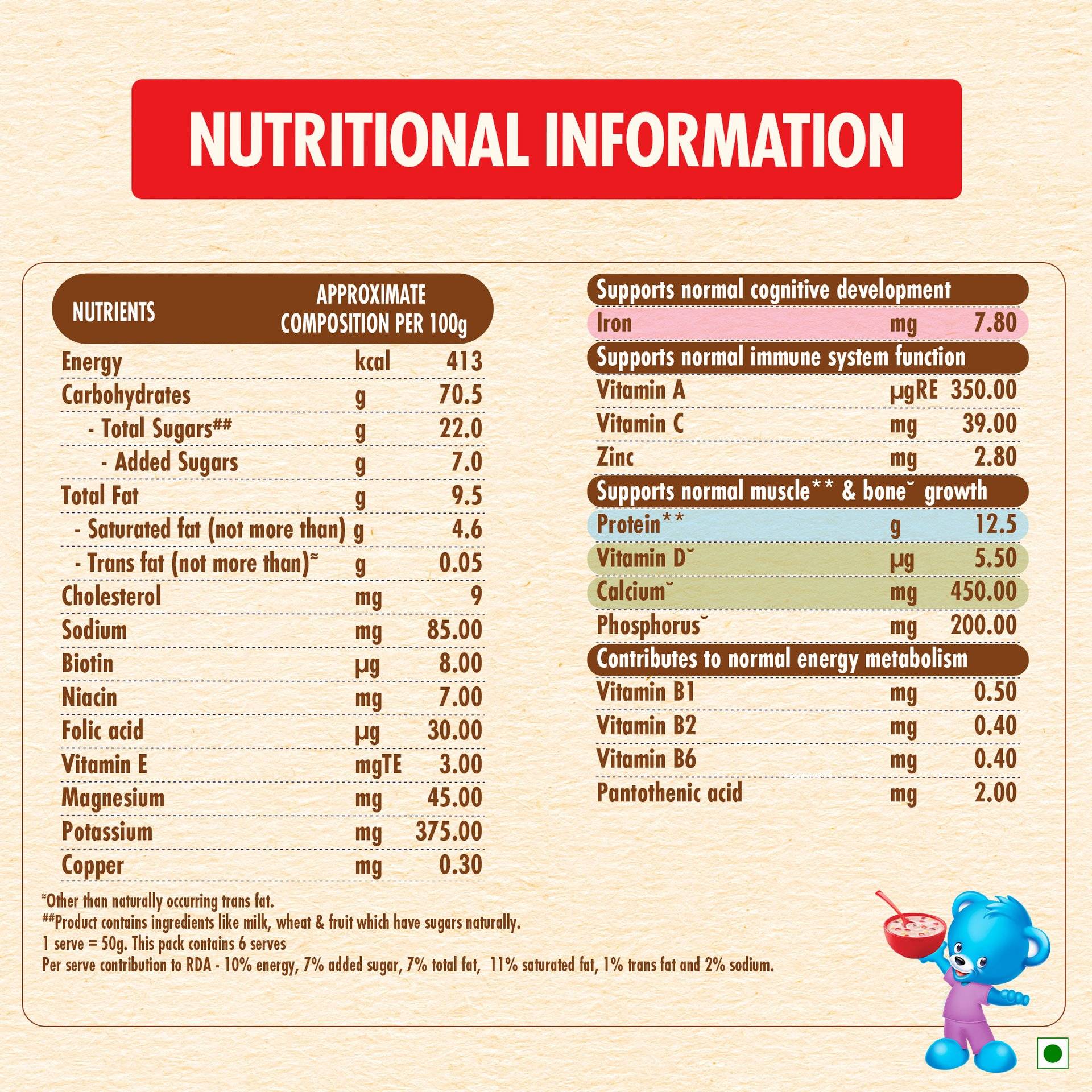 Ceregrow Growing Up Multigrain Cereal with Milk & Fruits 300g x 2 - Image 5