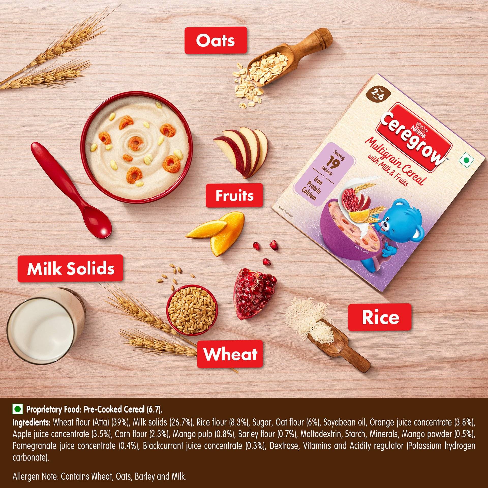 Ceregrow Growing Up Multigrain Cereal with Milk & Fruits 300g x 2 - Image 3