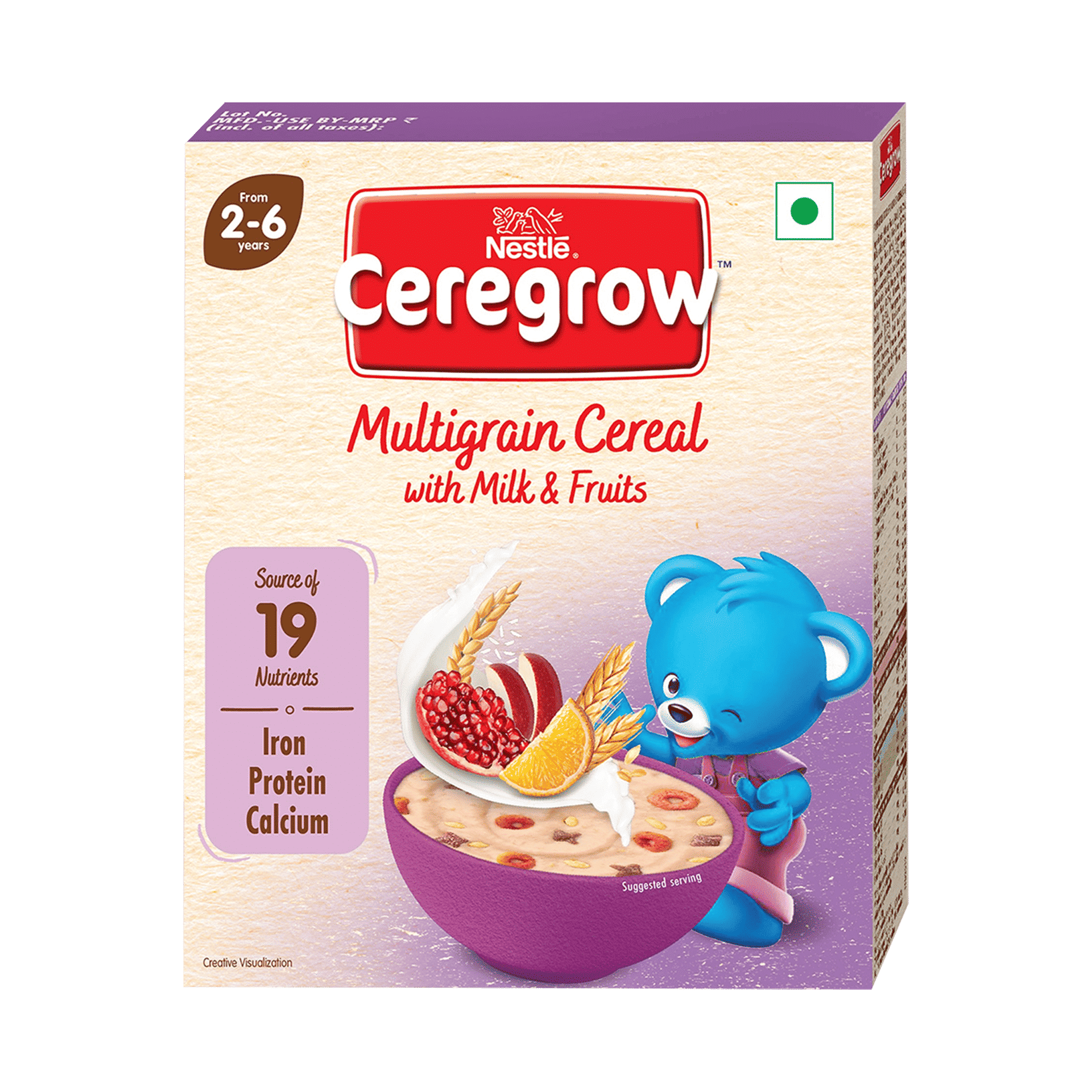 Ceregrow Growing Up Multigrain Cereal with Milk & Fruits 300g x 2 - Image 1