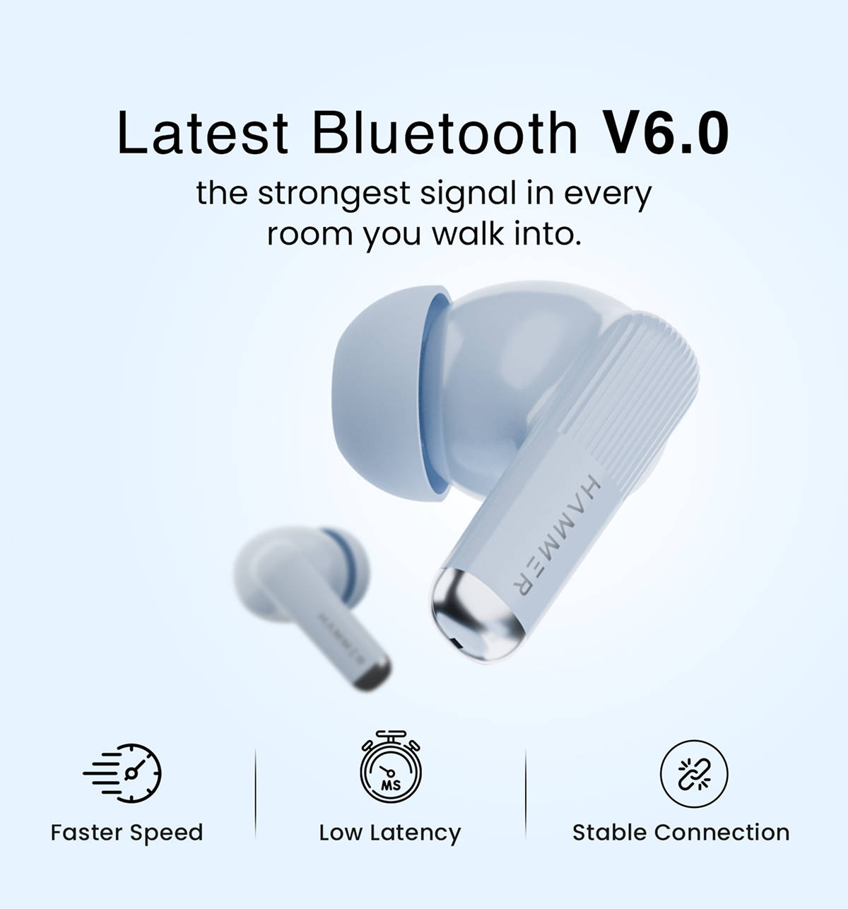 Hammer Airflow Flex Earbuds Blue - Image 6