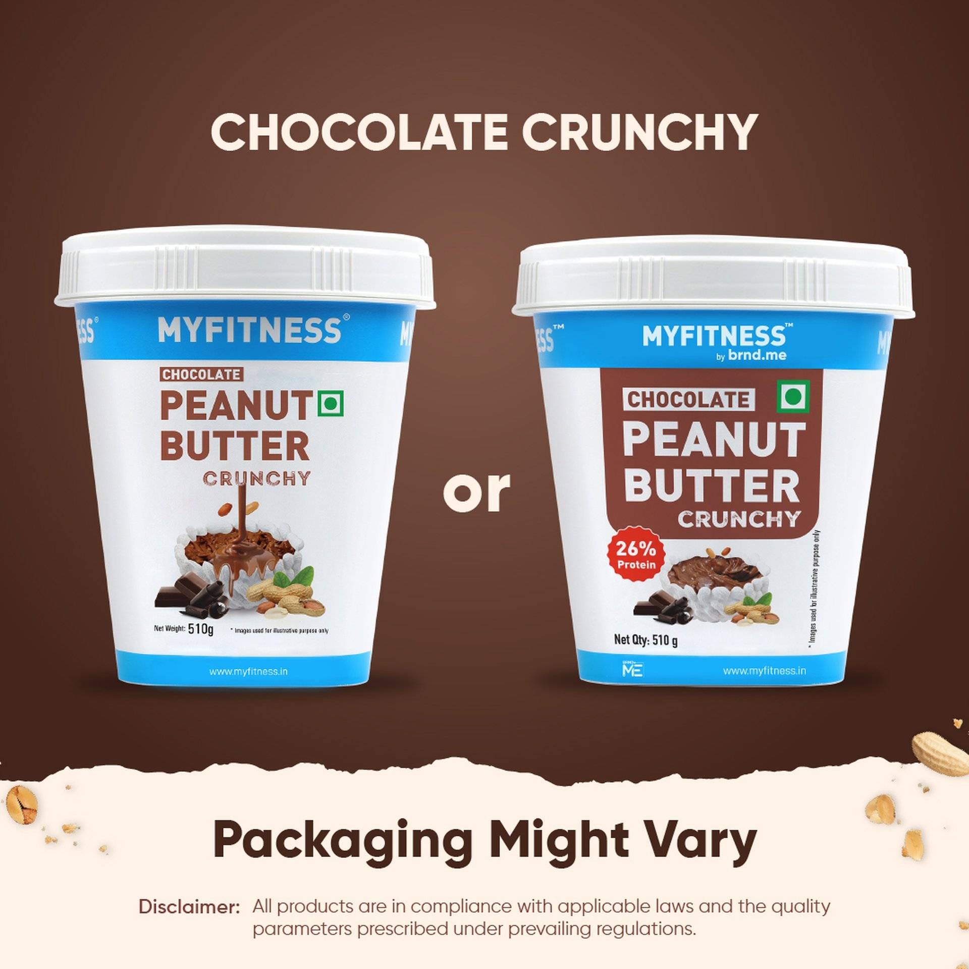 MyFitness Chocolate Peanut Butter Crunchy Spread (510g) - Image 4