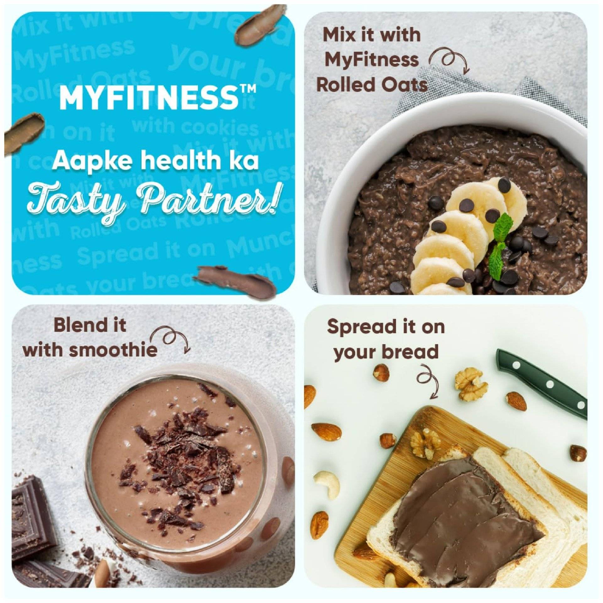 MyFitness Chocolate Peanut Butter Smooth Spread 510g - Image 8