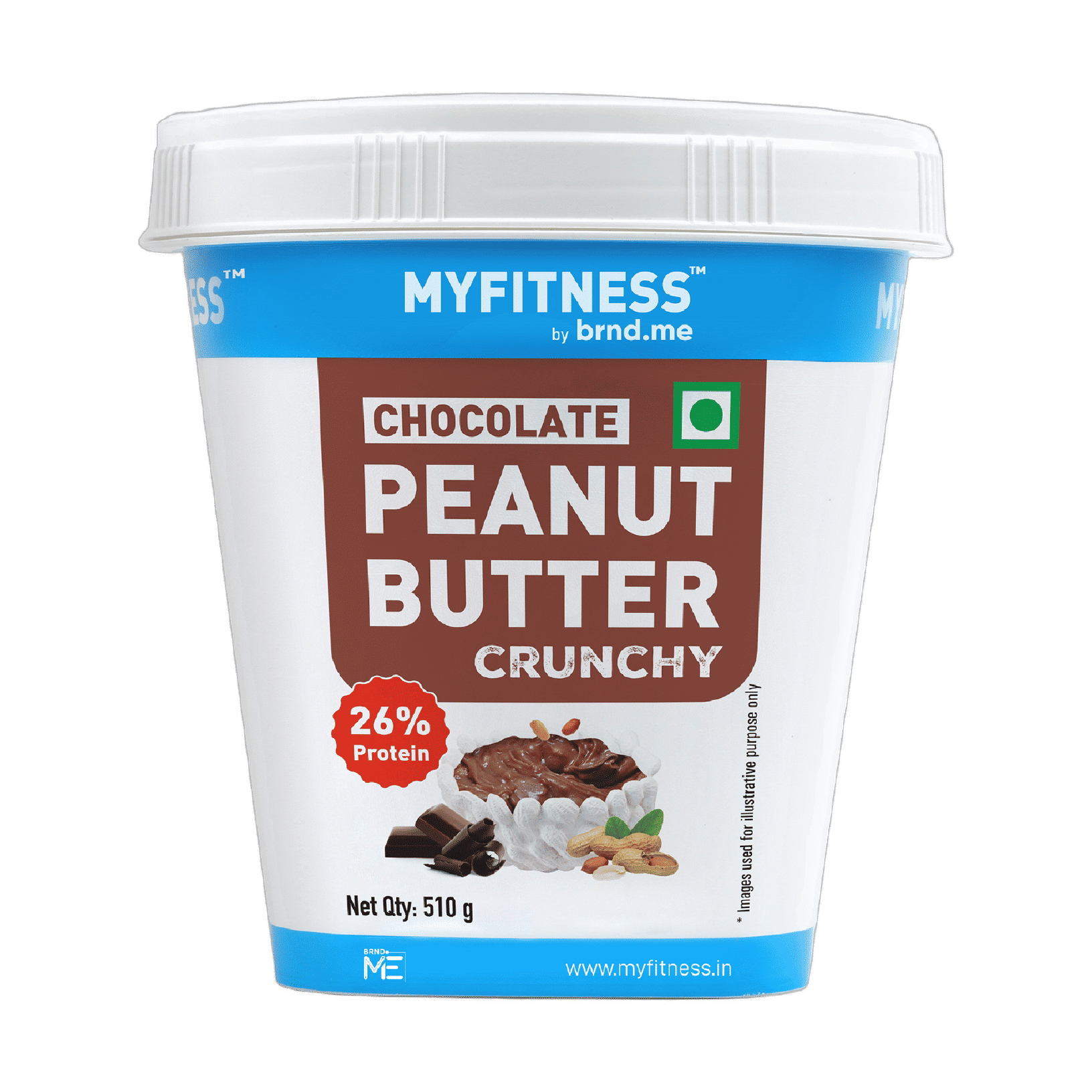 MyFitness Chocolate Peanut Butter Crunchy Spread (510g) - Image 1