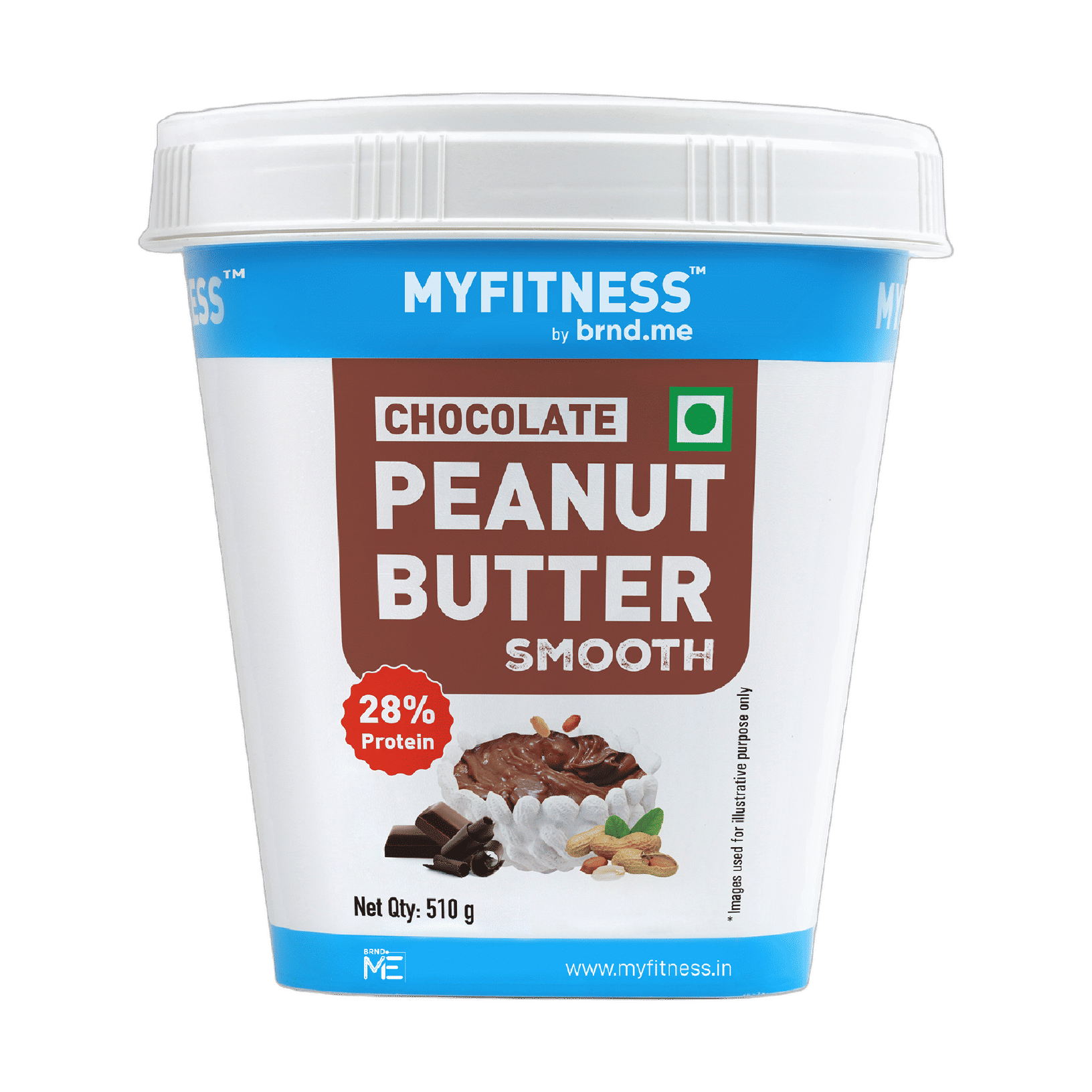 MyFitness Chocolate Peanut Butter Smooth Spread 510g - Image 1