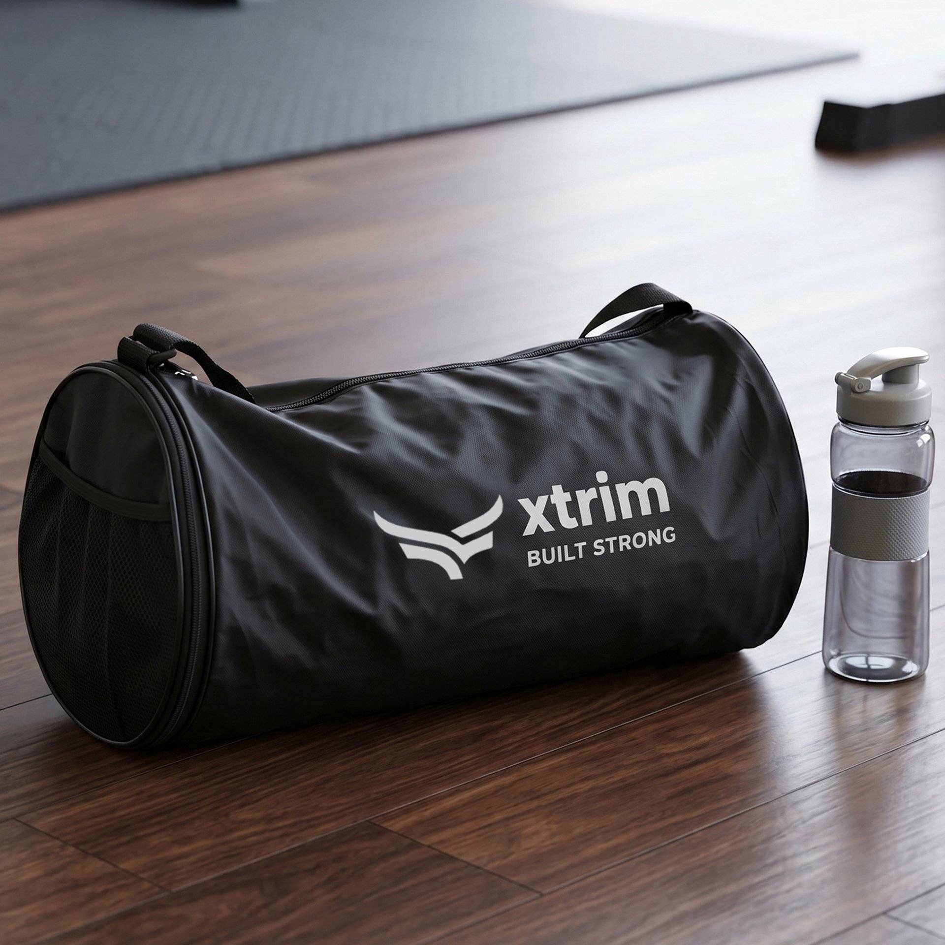 Xtrim Gym & Travel Duffle Bag with Shoe Compartment (20L, Black) - Image 3