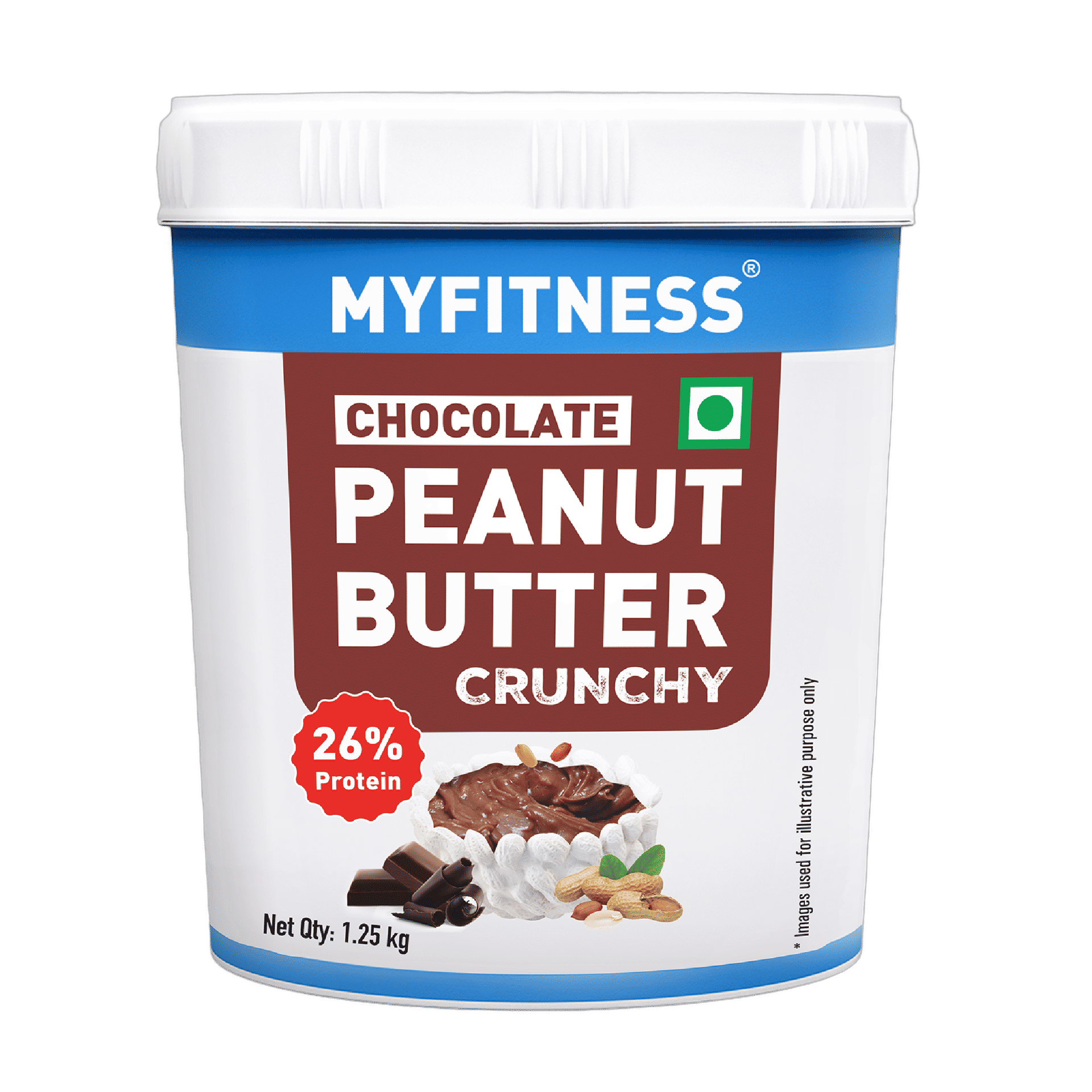 MyFitness Chocolate Peanut Butter Crunchy Spread High Protein 1.2 kg
