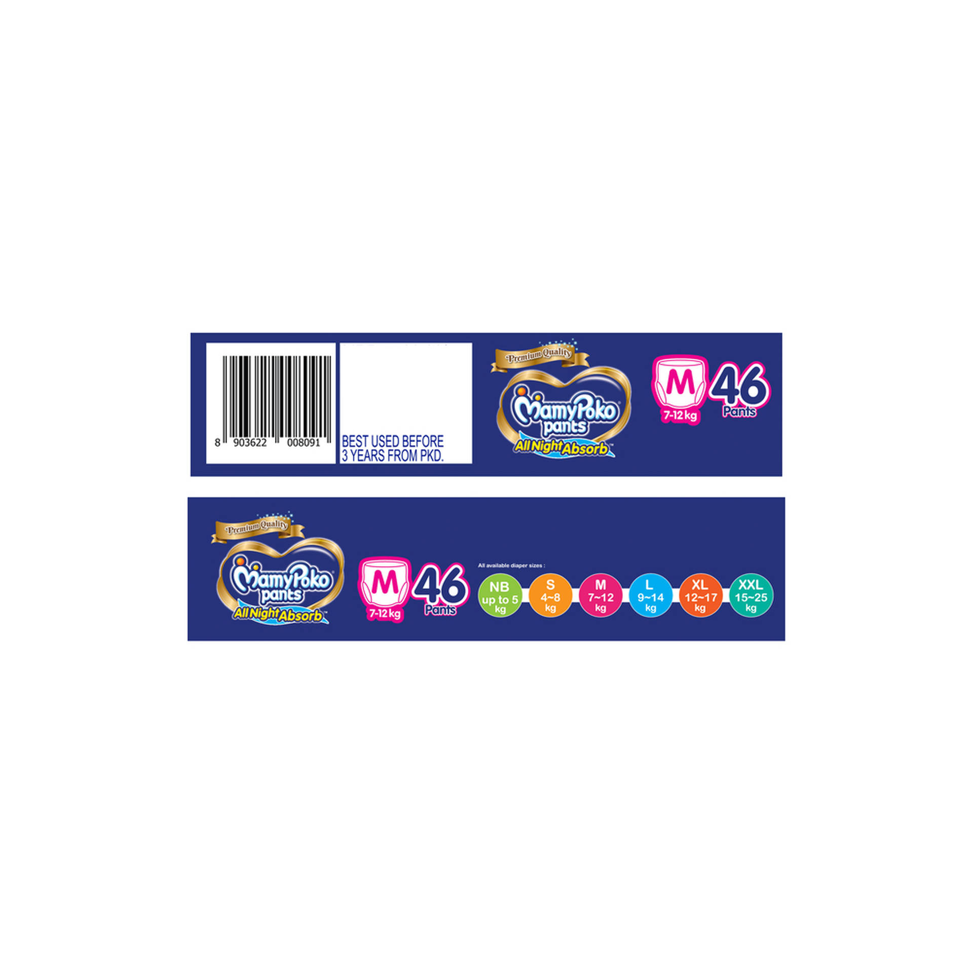 Mamypoko All Night Absorb Pant Style Baby Diapers, 46 Count - Image 6