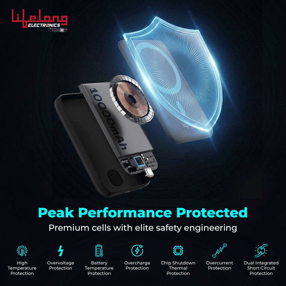 Lifelong Magsafe 10000mAh Power Bank-Black - Image 6