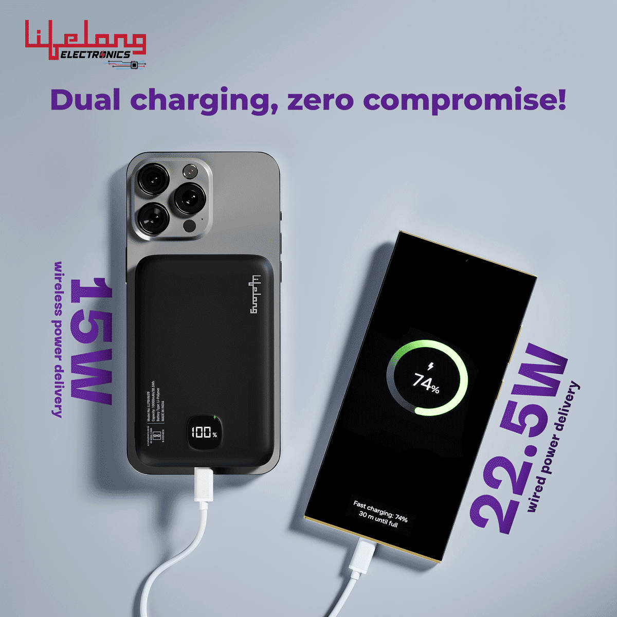 Lifelong Magsafe 10000mAh Power Bank-Black - Image 4