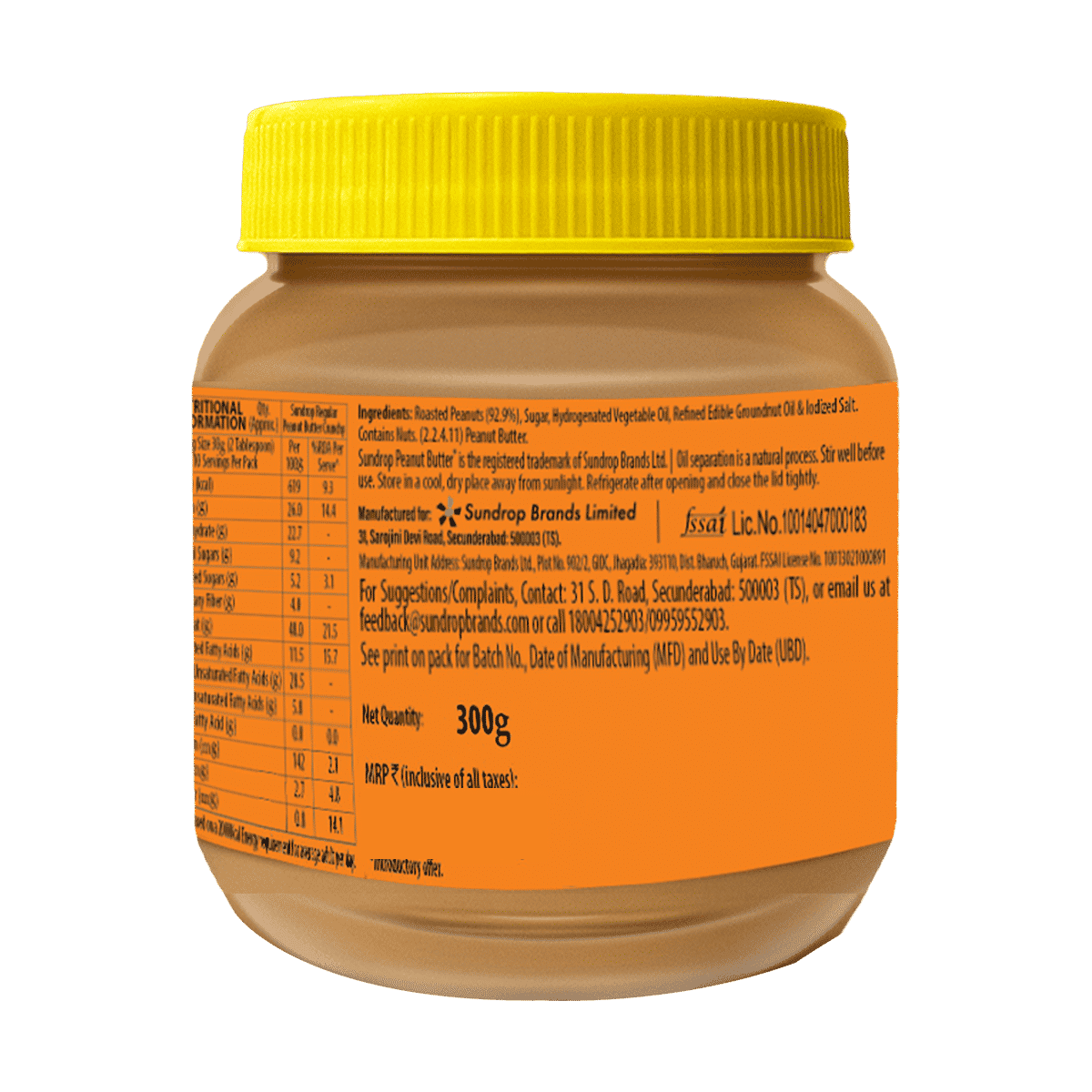 Sundrop Regular Crunchy Peanut Butter 300g 26 g - Image 2