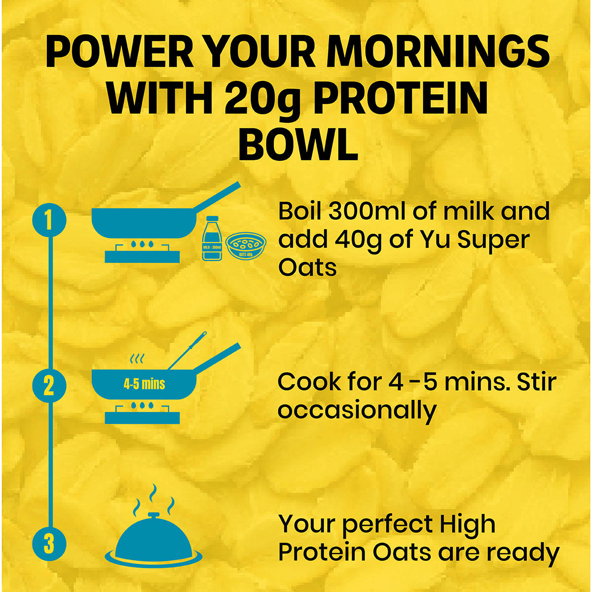 Yu High Protein Plain Rolled Oats 400g - Image 7