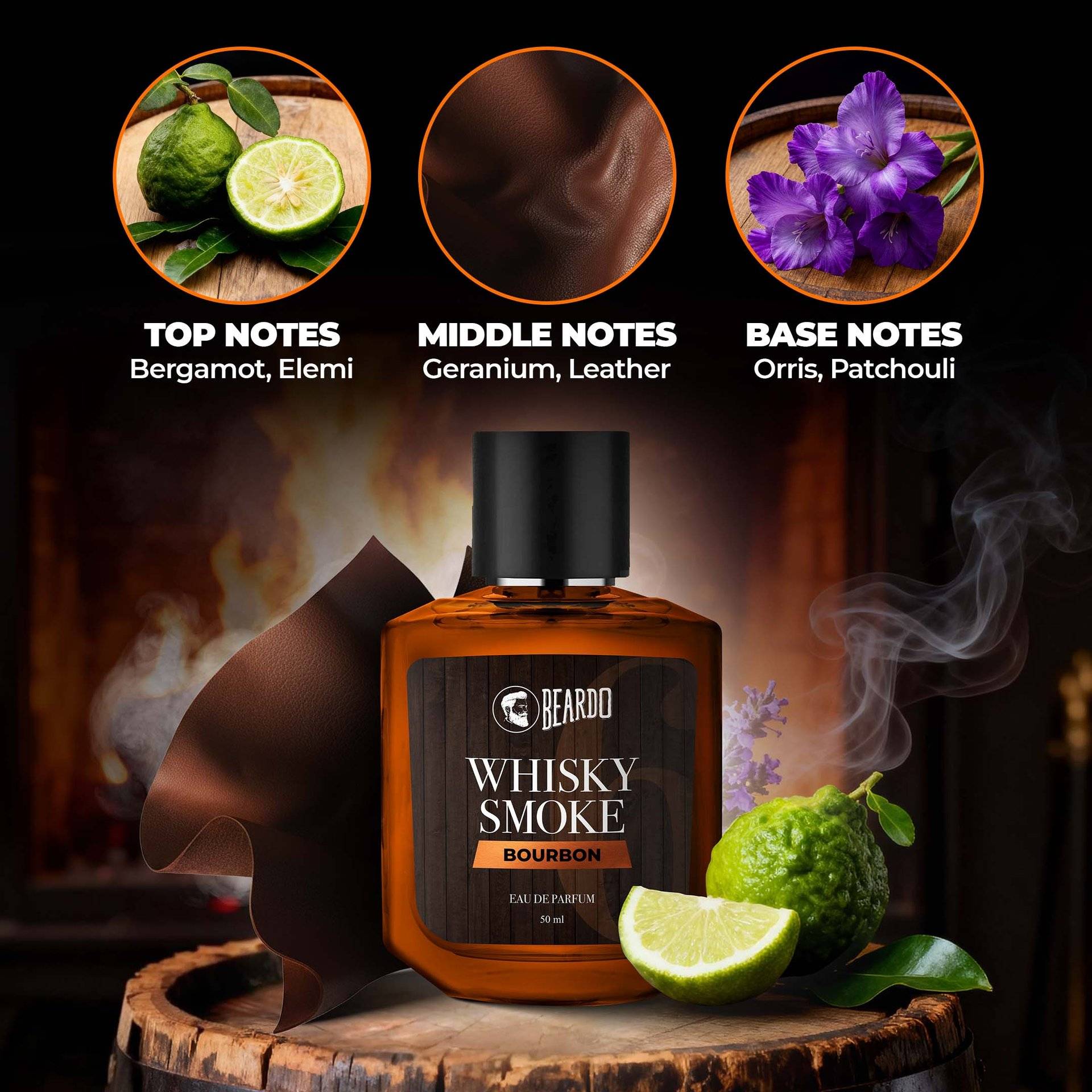 Beardo Bourbon Whisky Smoke Perfume 50ml - Image 4