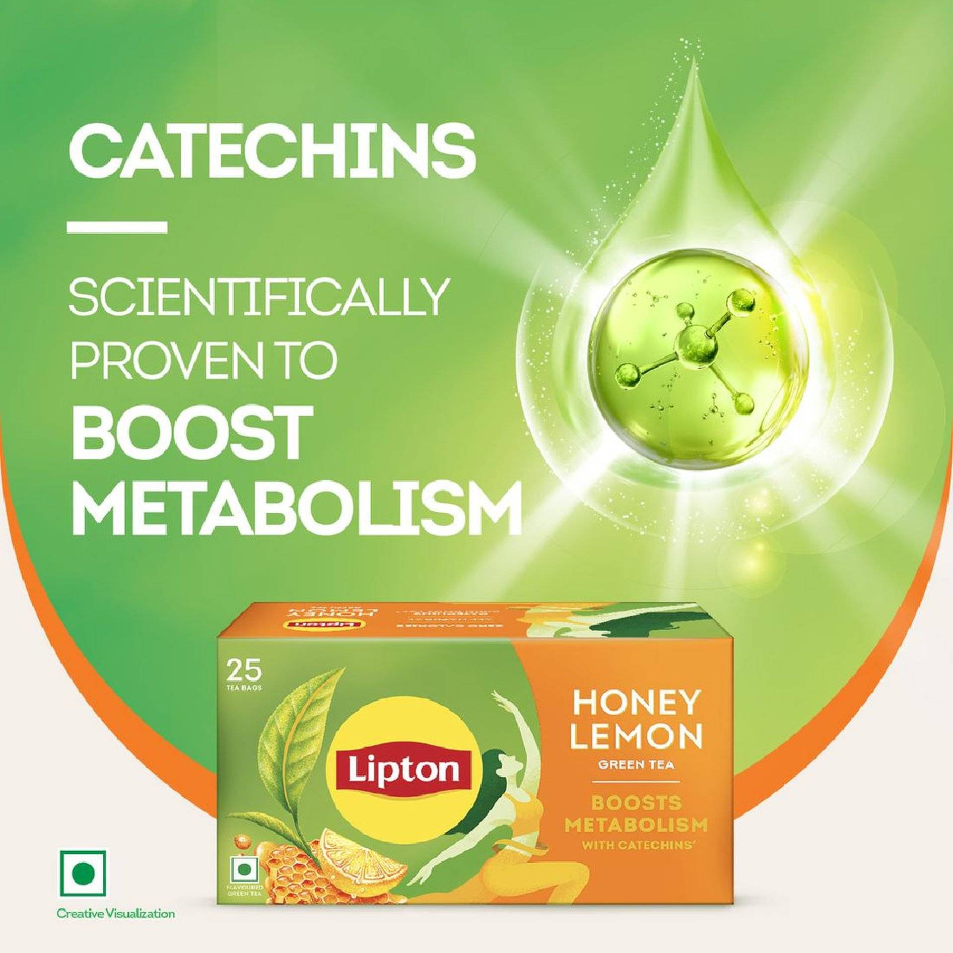 Lipton Honey Lemon Green Tea (25 Tea Bags) 25 Pieces - Image 4