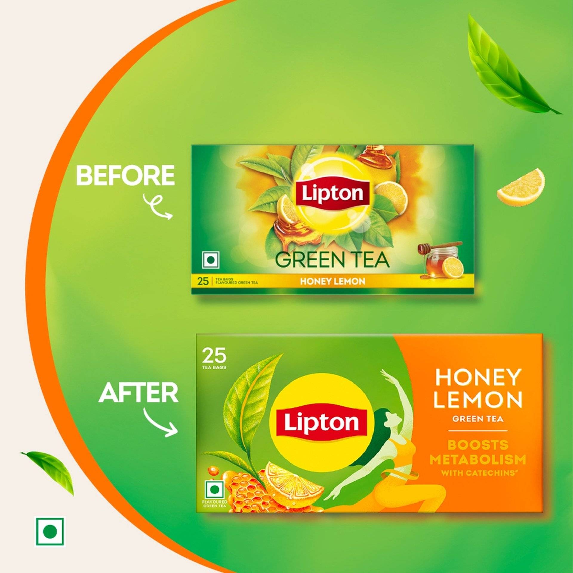 Lipton Honey Lemon Green Tea (25 Tea Bags) 25 Pieces - Image 3