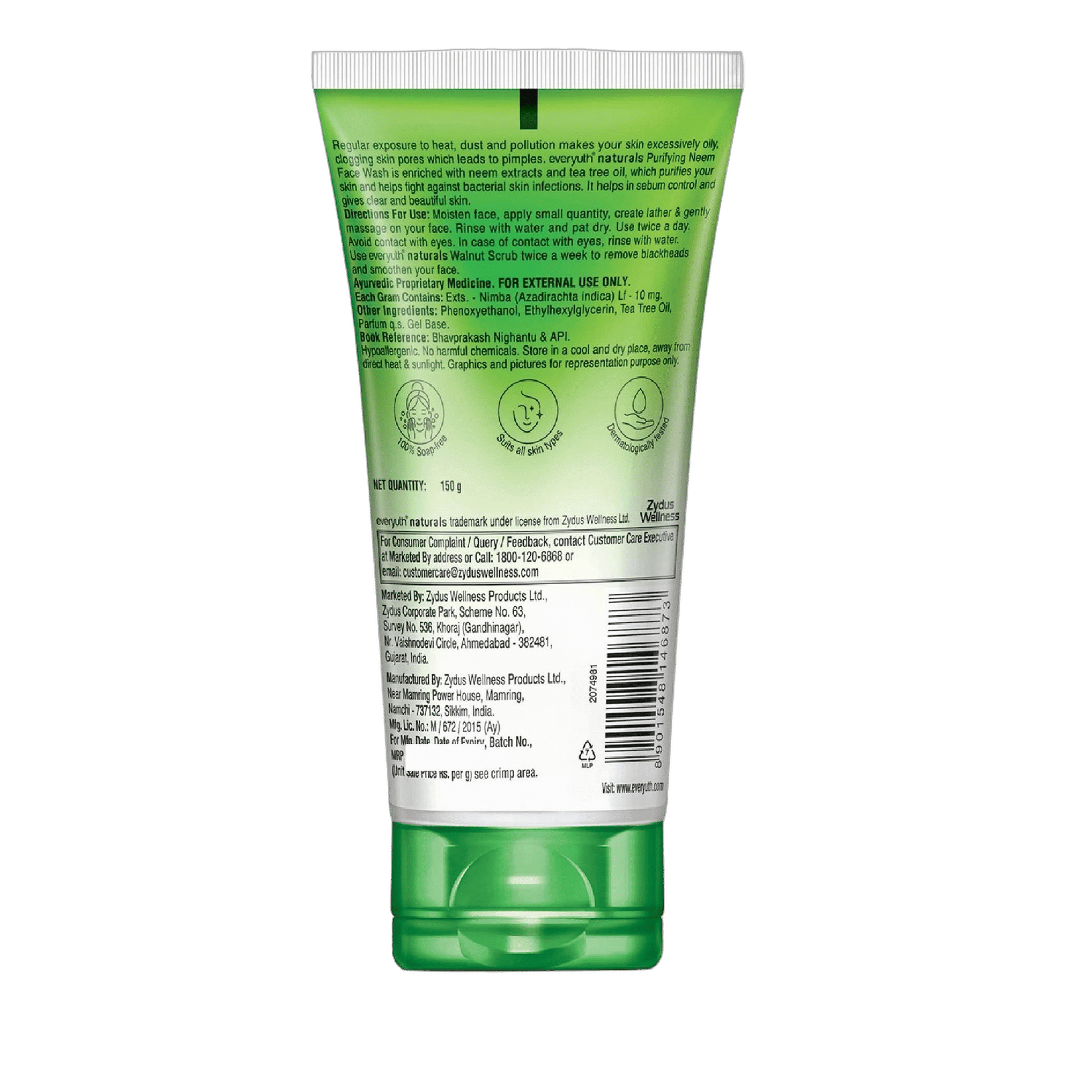 Everyuth Purifying Neem Facewash 150g - Image 2