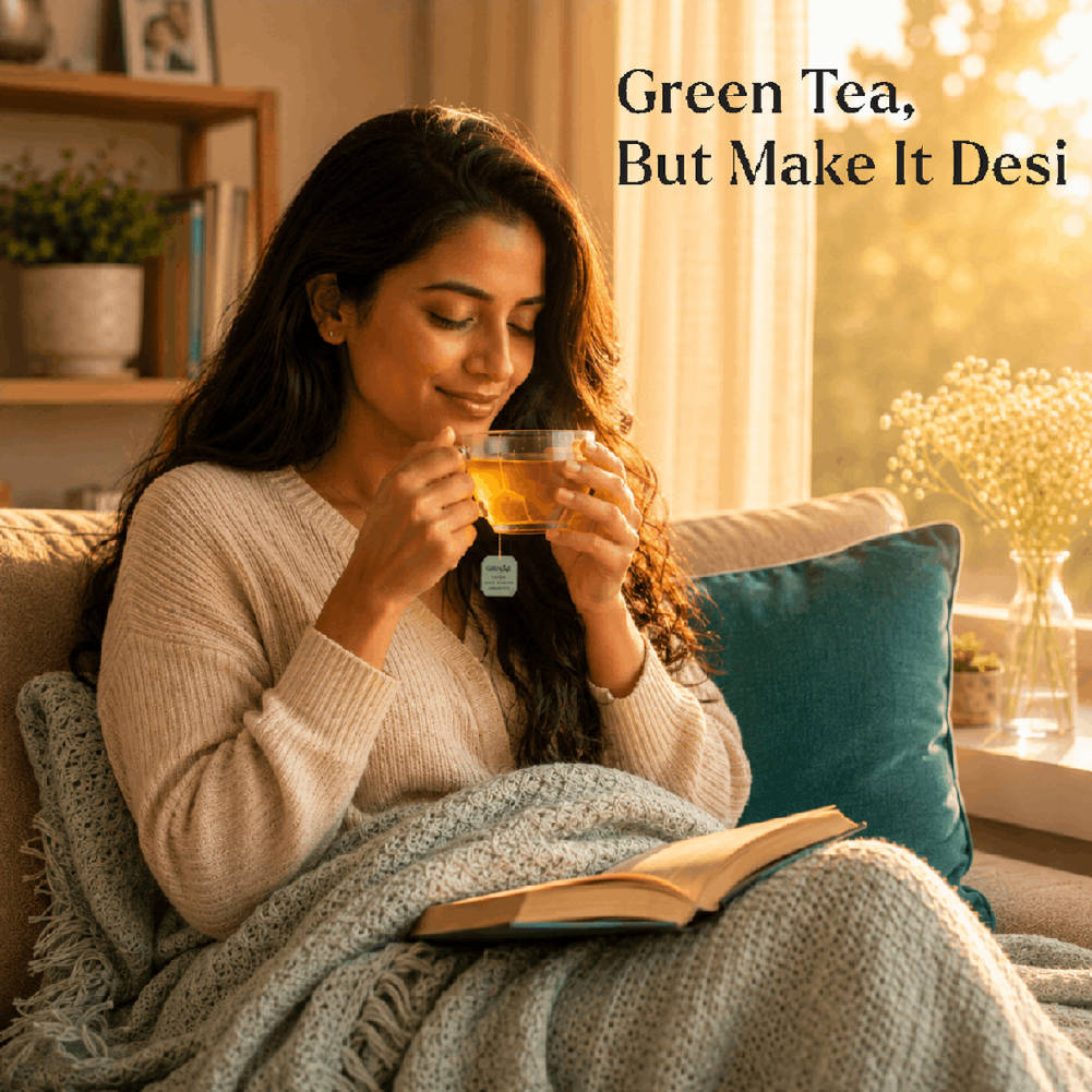 Girnar Detox Desi Kahwa Green Tea Bags - Image 7