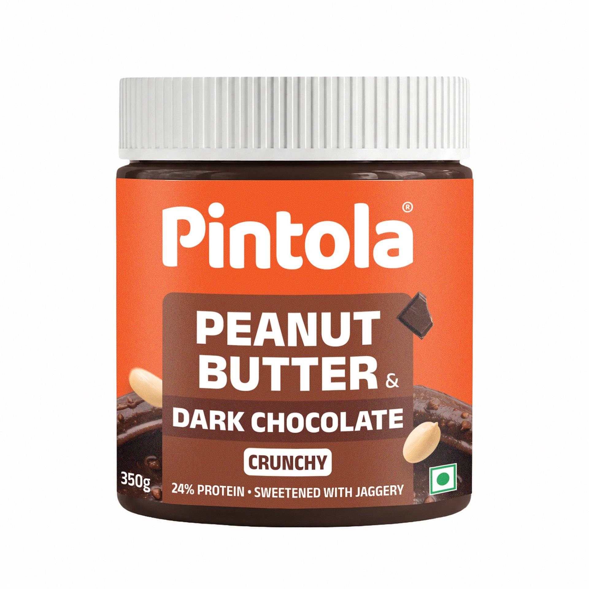 Pintola Dark Chocolate Peanut Butter Crunchy Protein & Dietary Fiber, - Image 1