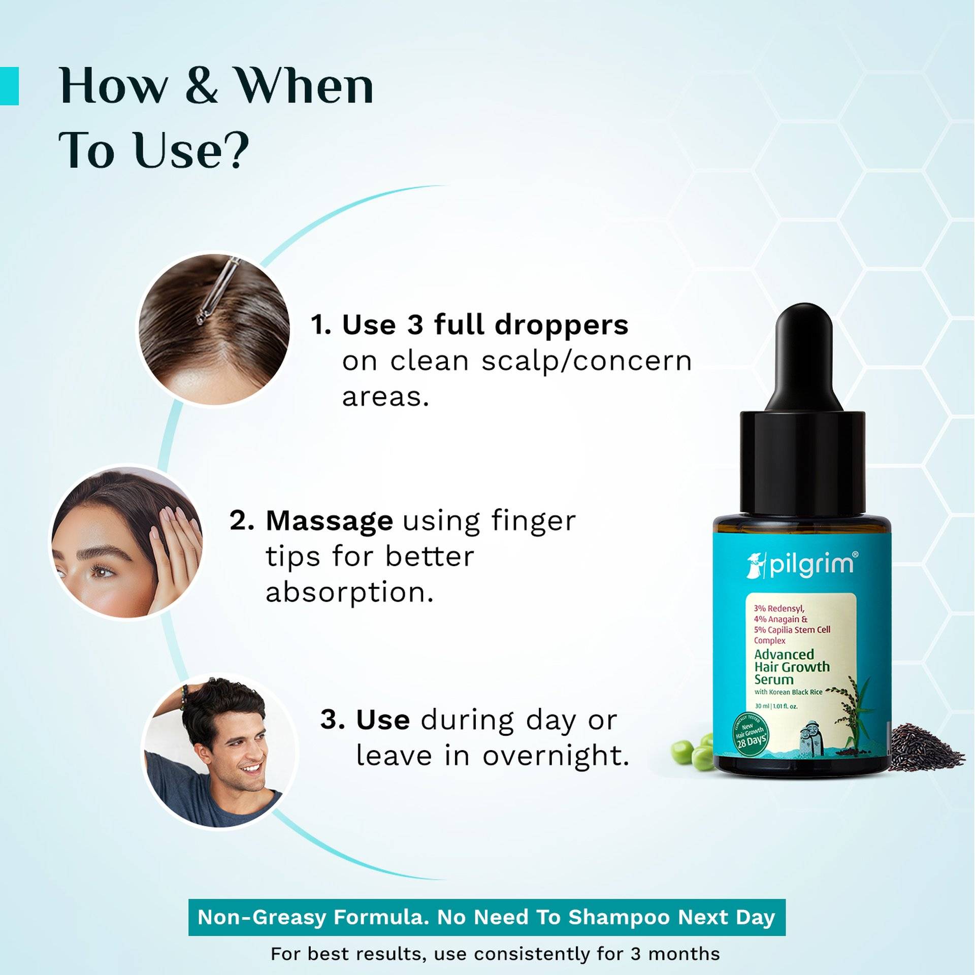 Pilgrim Redensyl 3% + Anagain 4% Hair Growth Serum - Image 11