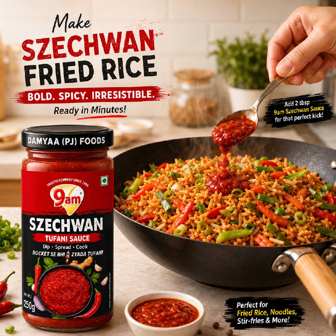 Buy 9am Schezwan Chutney Online (250 g) At Best Price