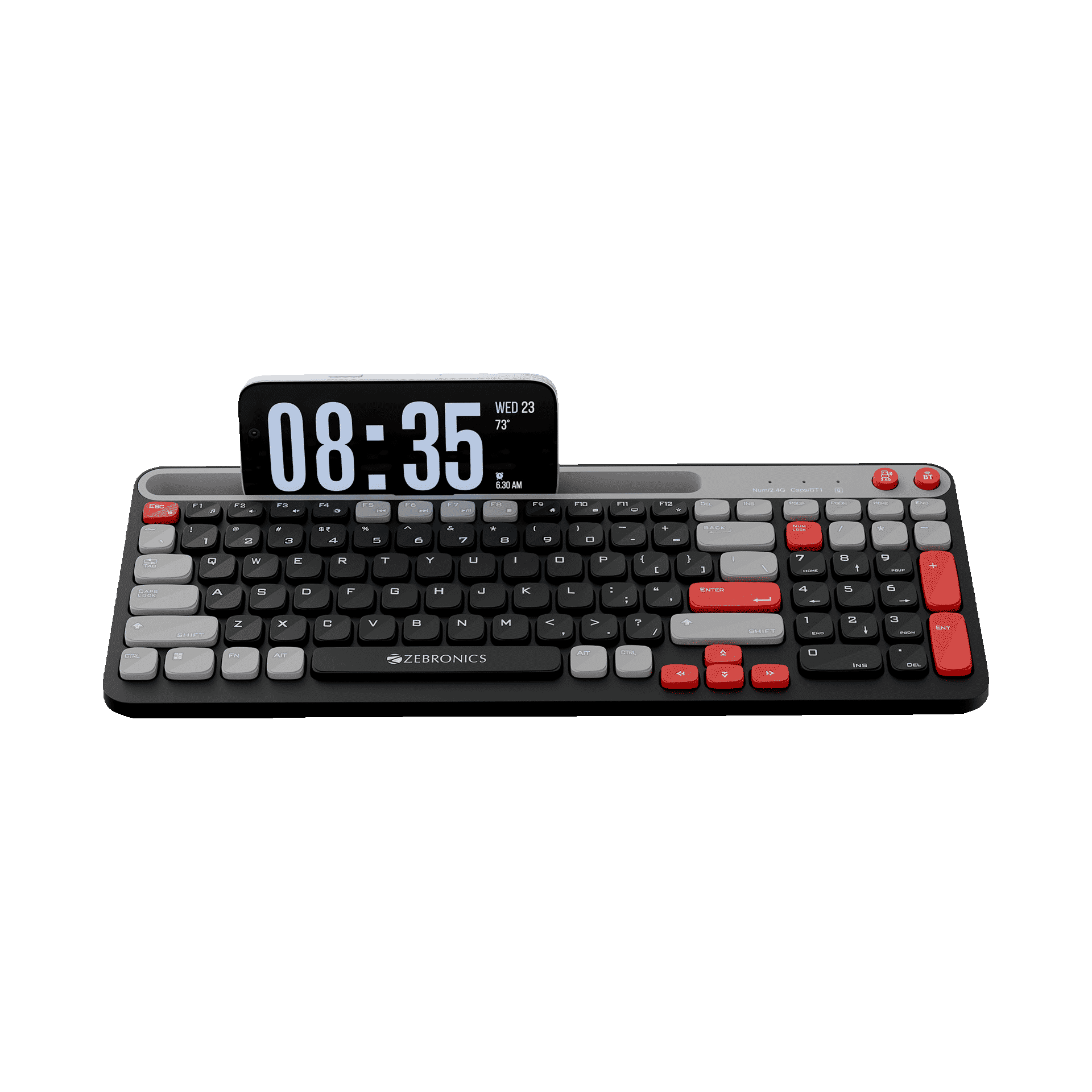 Zebronics Wireless Keyboard 102 Keys Midnight Black - Image 1