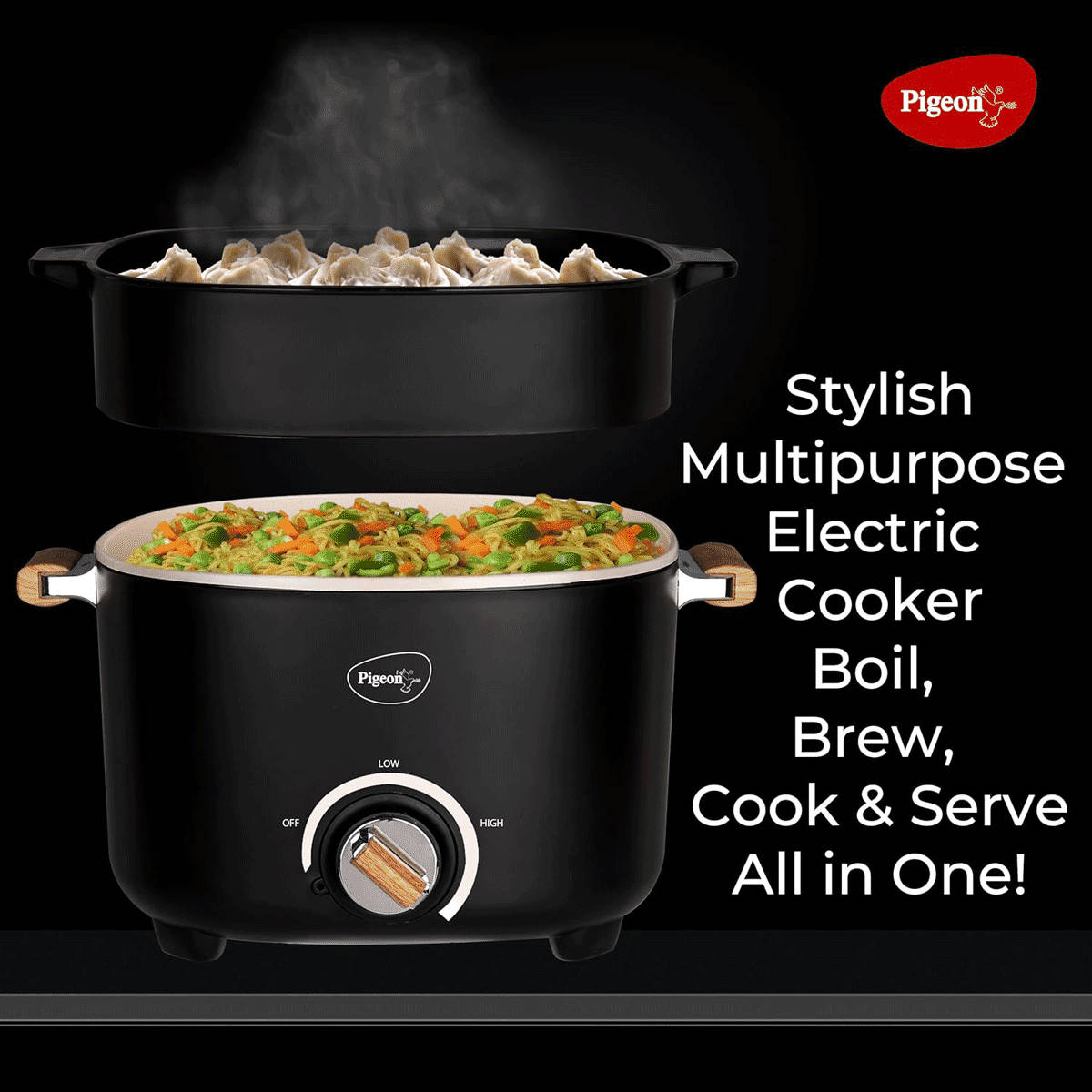 Pigeon Everyday Plus Multi-Cook Electric Kettle 2.5L Black - Image 3
