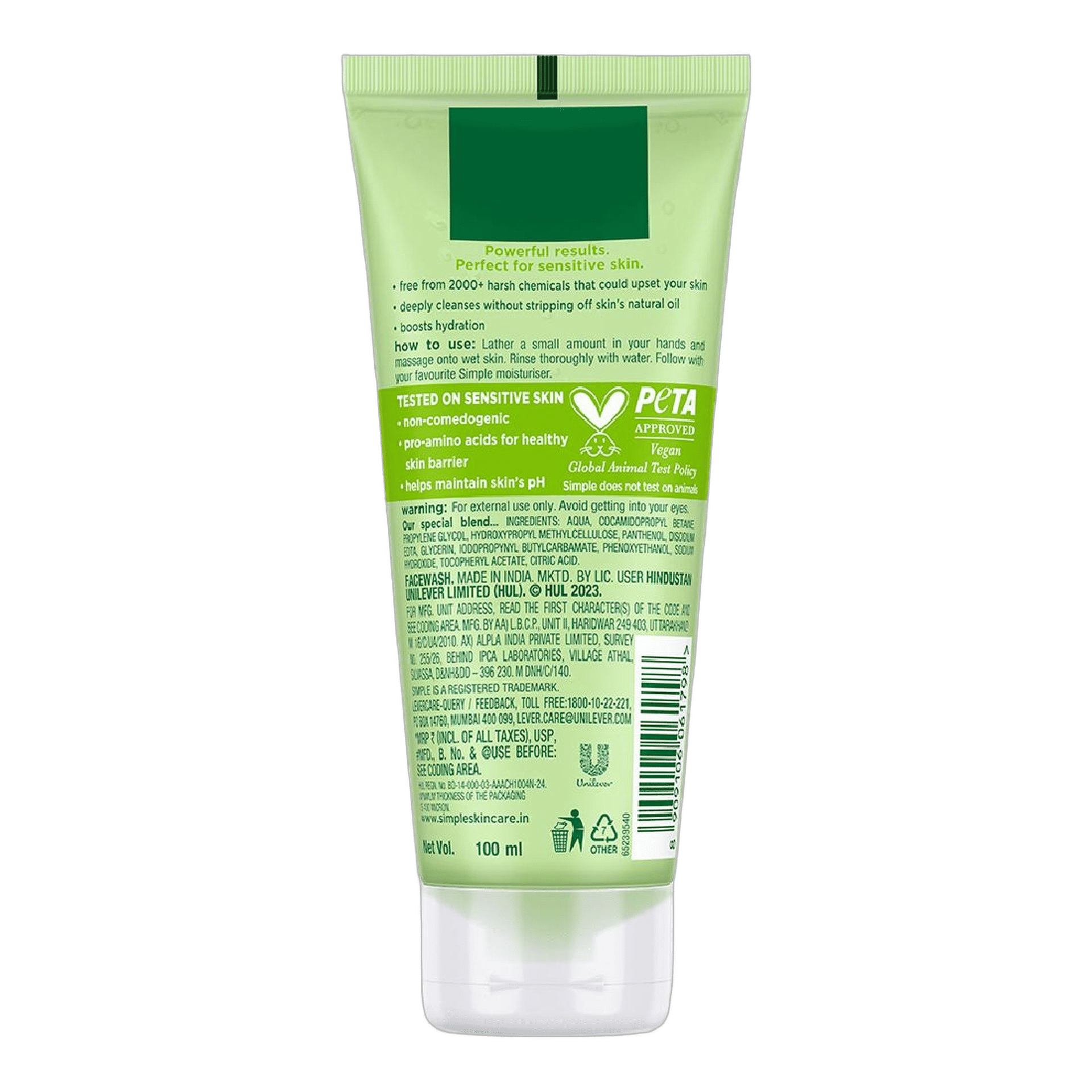Simple Kind To Skin Refreshing Facial Wash 100ml - Image 4