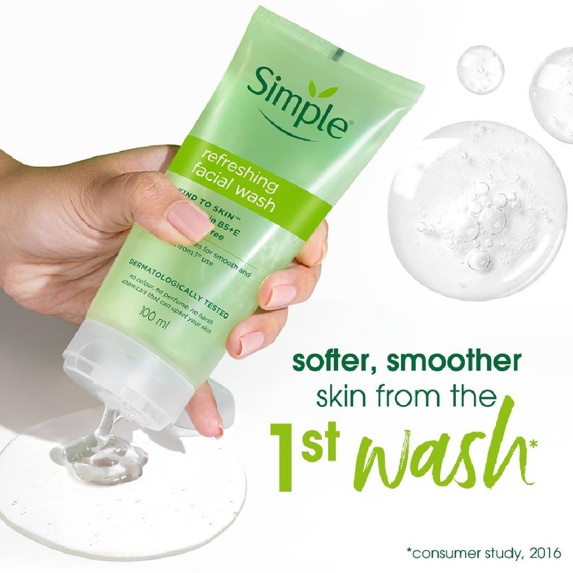 Simple Kind To Skin Refreshing Facial Wash 100ml - Image 5