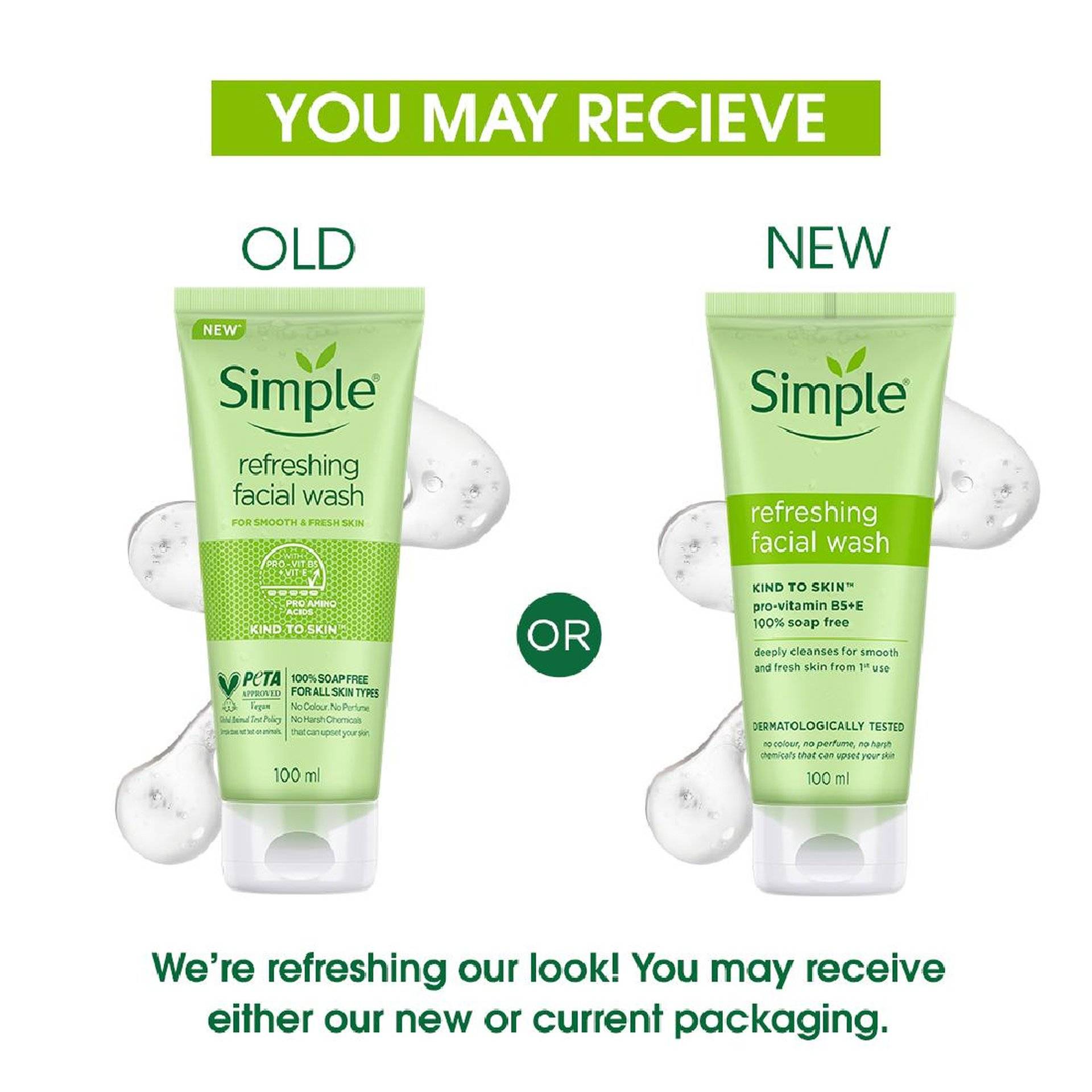 Simple Kind To Skin Refreshing Facial Wash 100ml - Image 2