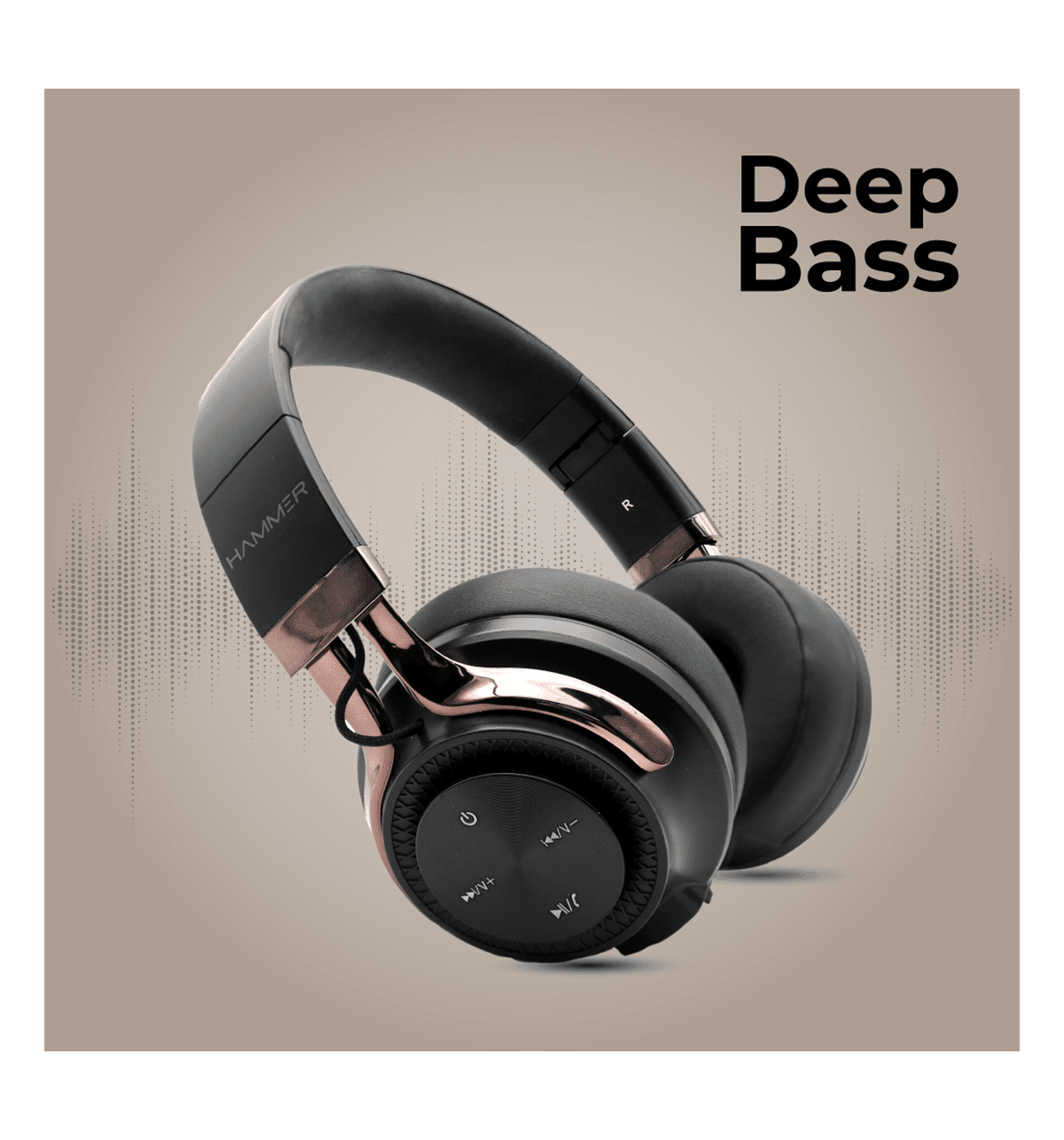 Buy HAMMER Bash Over-Ear Wireless Headphones with Mic, Foldable,