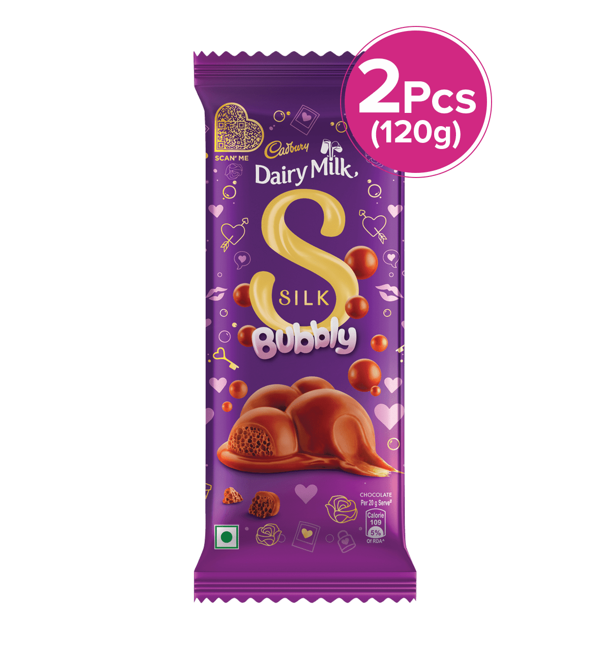 Buy Cadbury Cadbury Dairy Milk Silk Bubbly Chocolate 2 pieces Online At ...