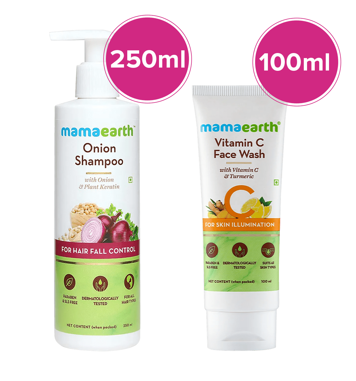 Mamaearth Combo Of (Hair Oil + Face Serum + Body Lotion + Face Wash)